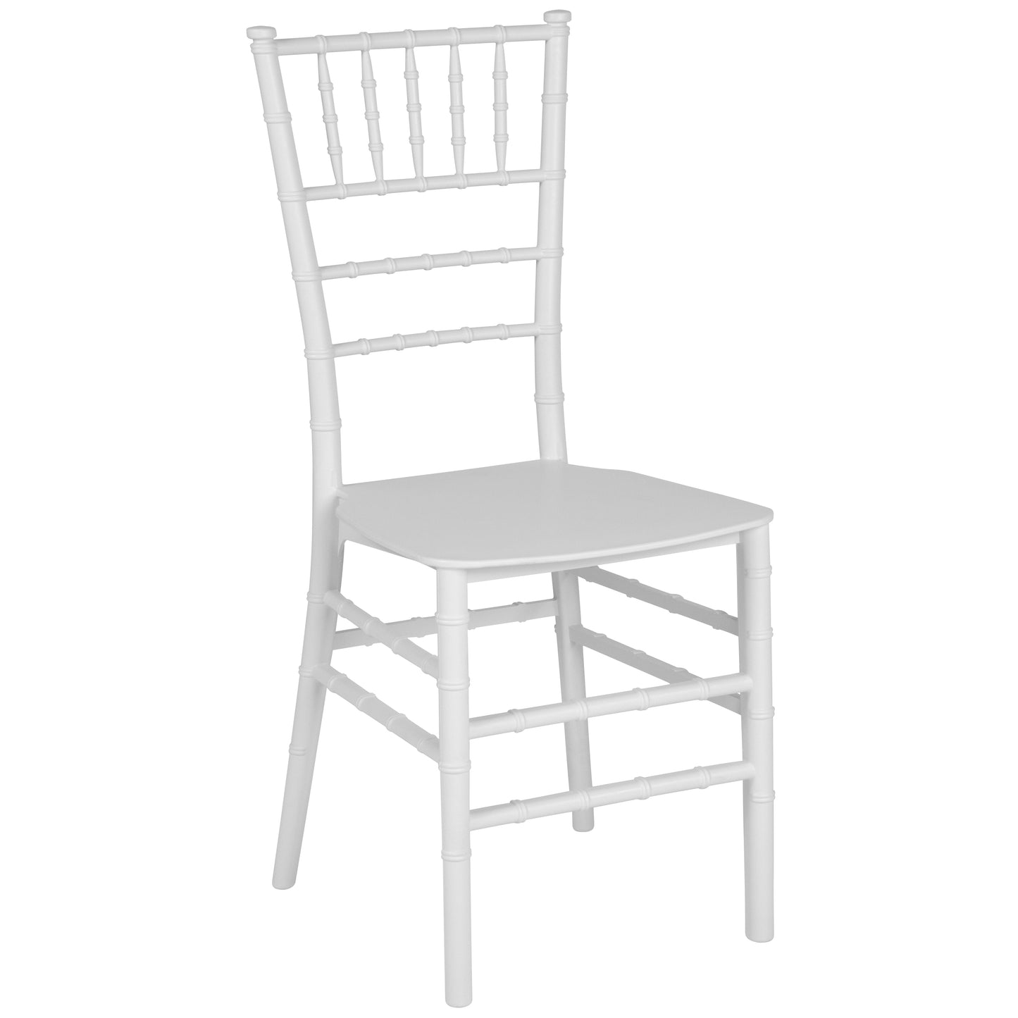 HERCULES Series White Resin Stacking Chiavari Chair White LE-WHITE-M-GG