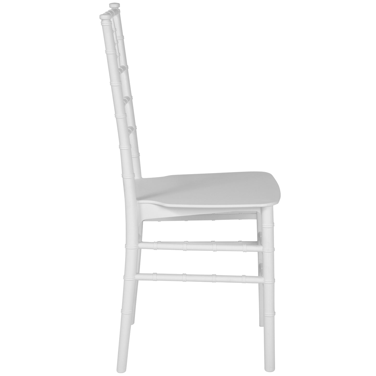 HERCULES Series White Resin Stacking Chiavari Chair White LE-WHITE-M-GG