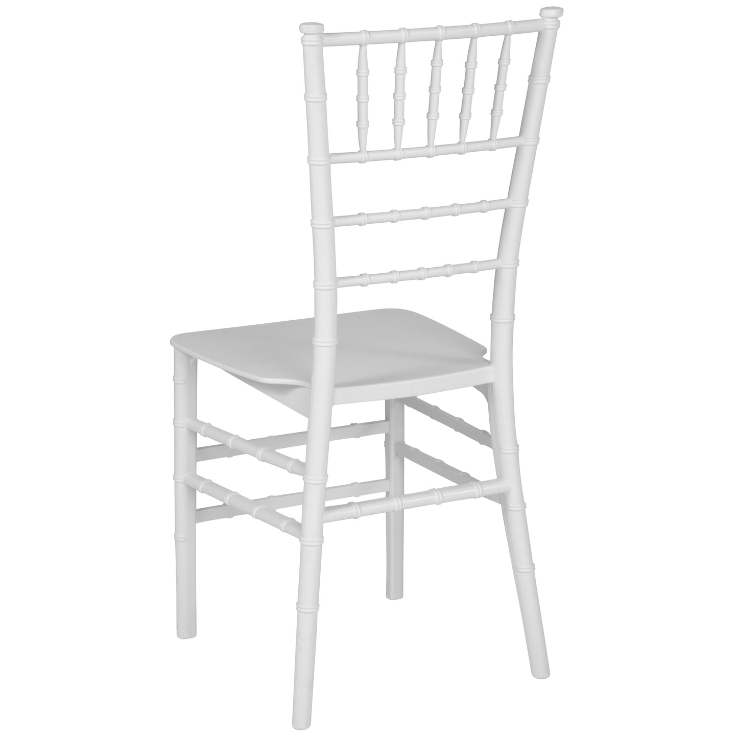 HERCULES Series White Resin Stacking Chiavari Chair White LE-WHITE-M-GG