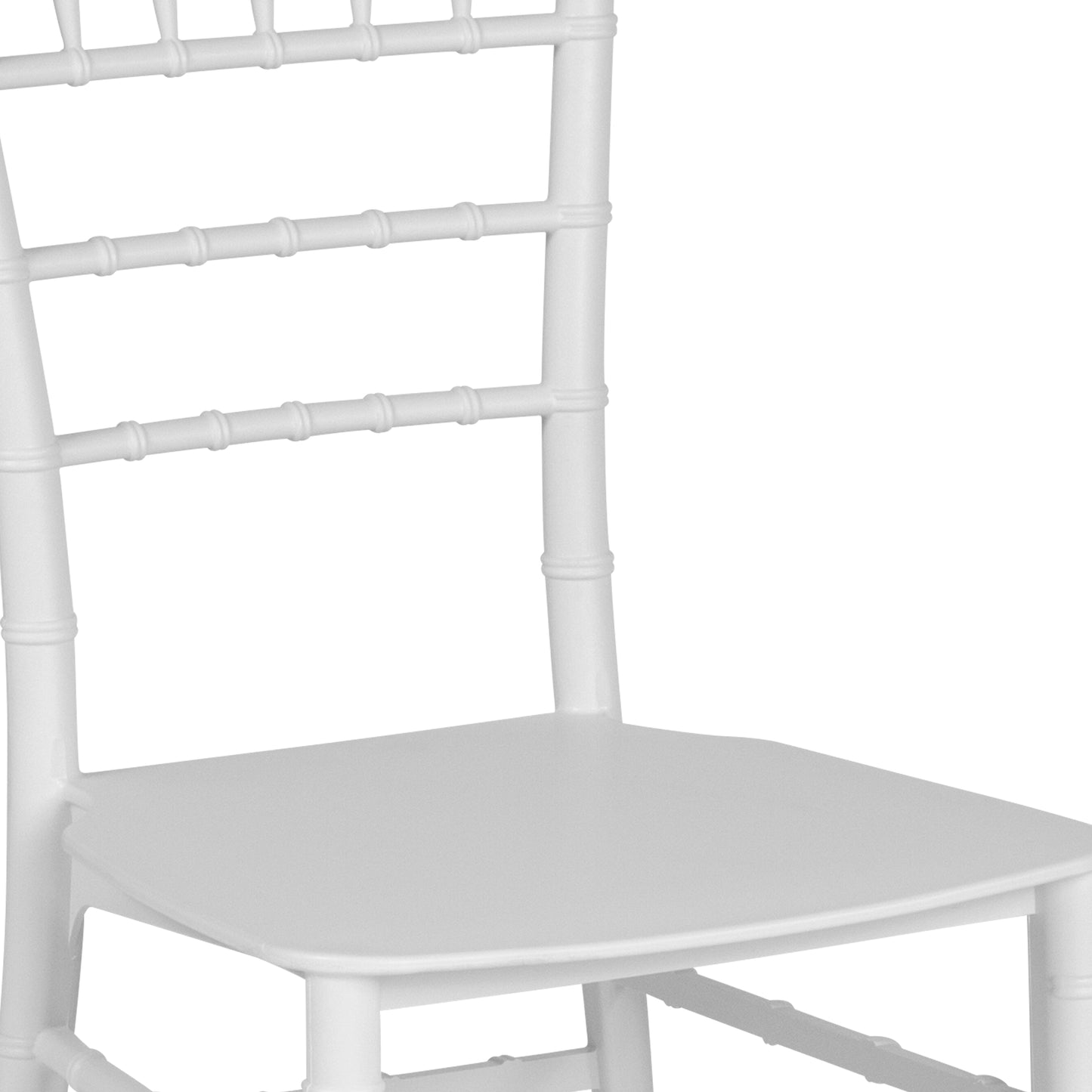 HERCULES Series White Resin Stacking Chiavari Chair White LE-WHITE-M-GG