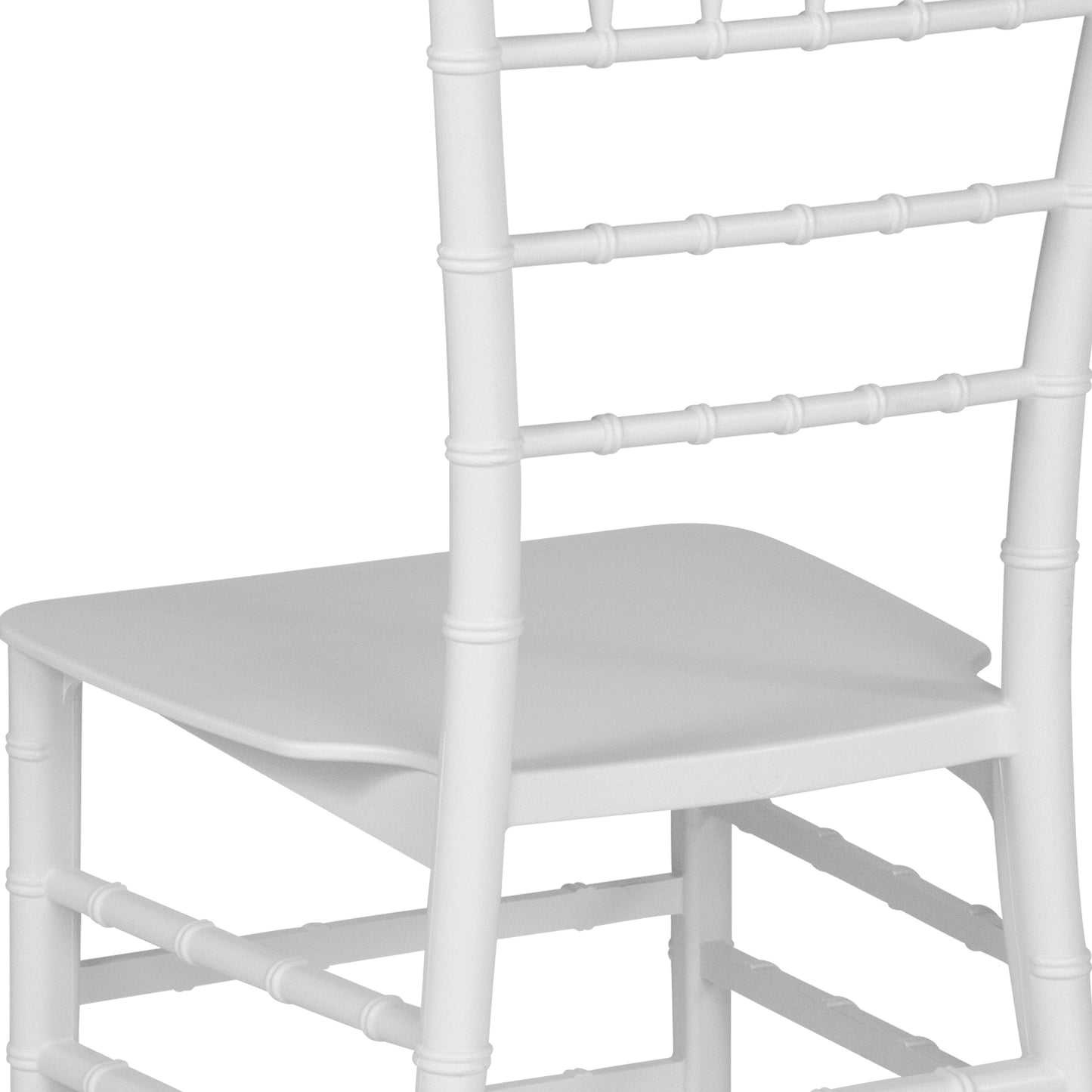 HERCULES Series White Resin Stacking Chiavari Chair White LE-WHITE-M-GG