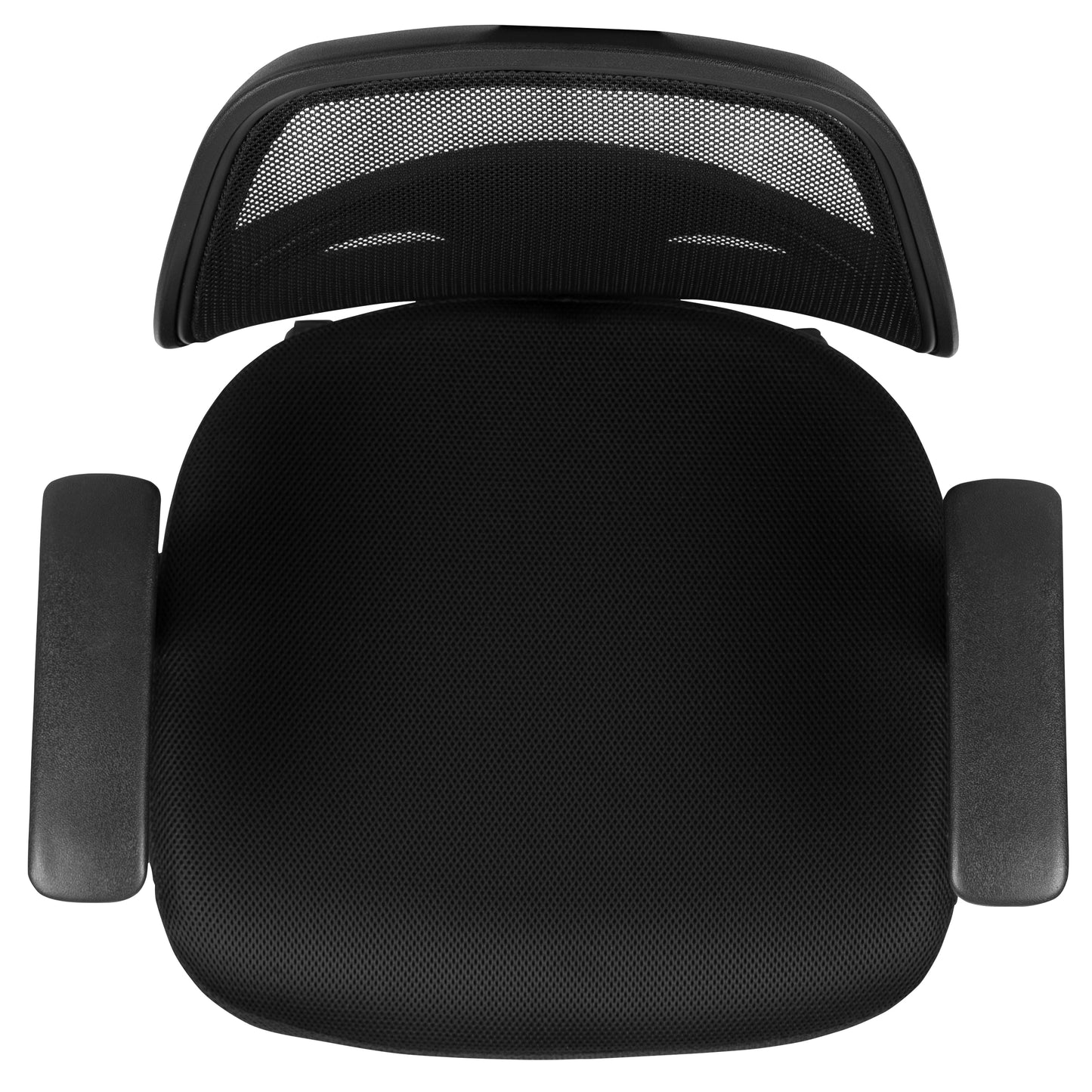 Flash Fundamentals Mid-Back Black Mesh Swivel Ergonomic Task Office Chair with Arms Black