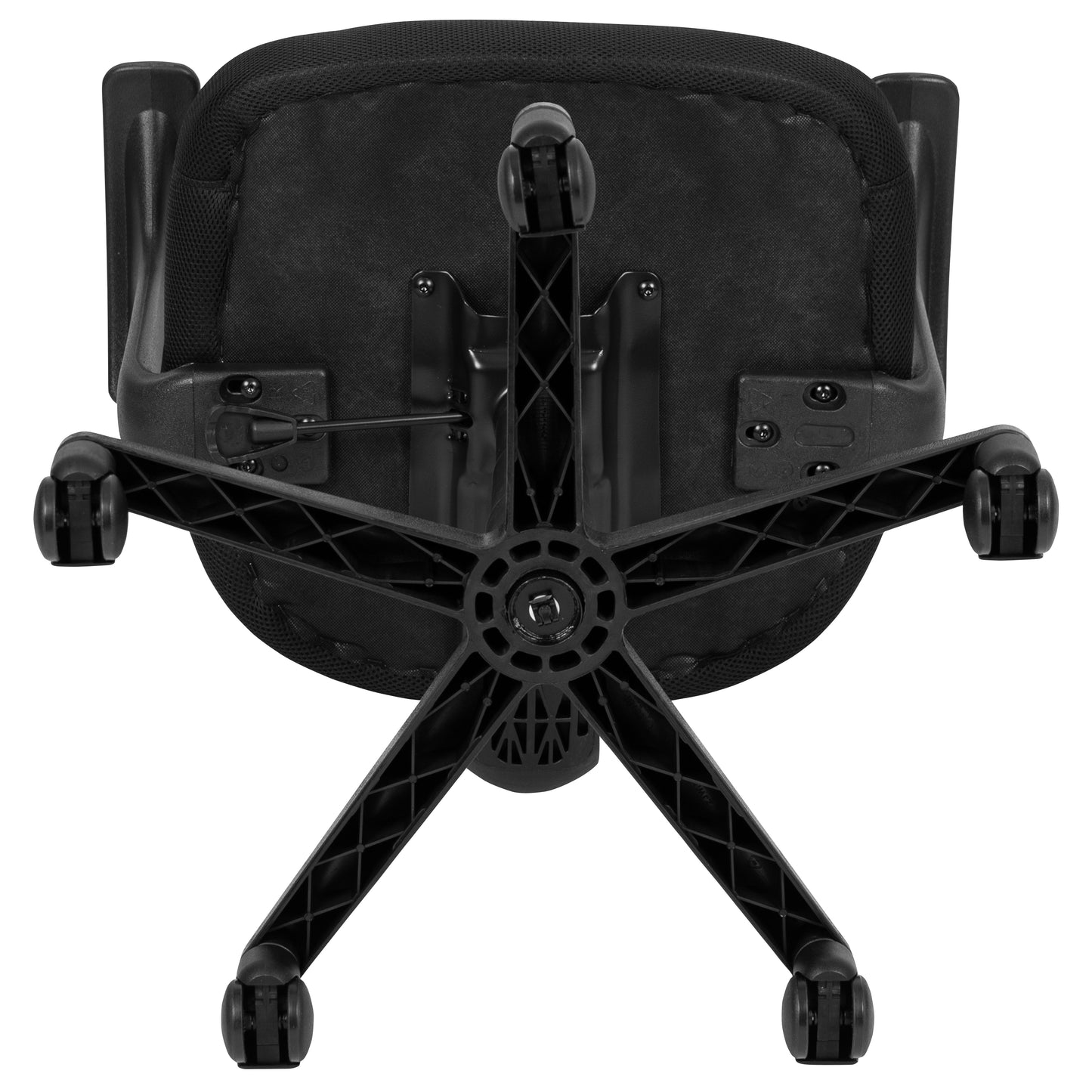 Flash Fundamentals Mid-Back Black Mesh Swivel Ergonomic Task Office Chair with Arms Black