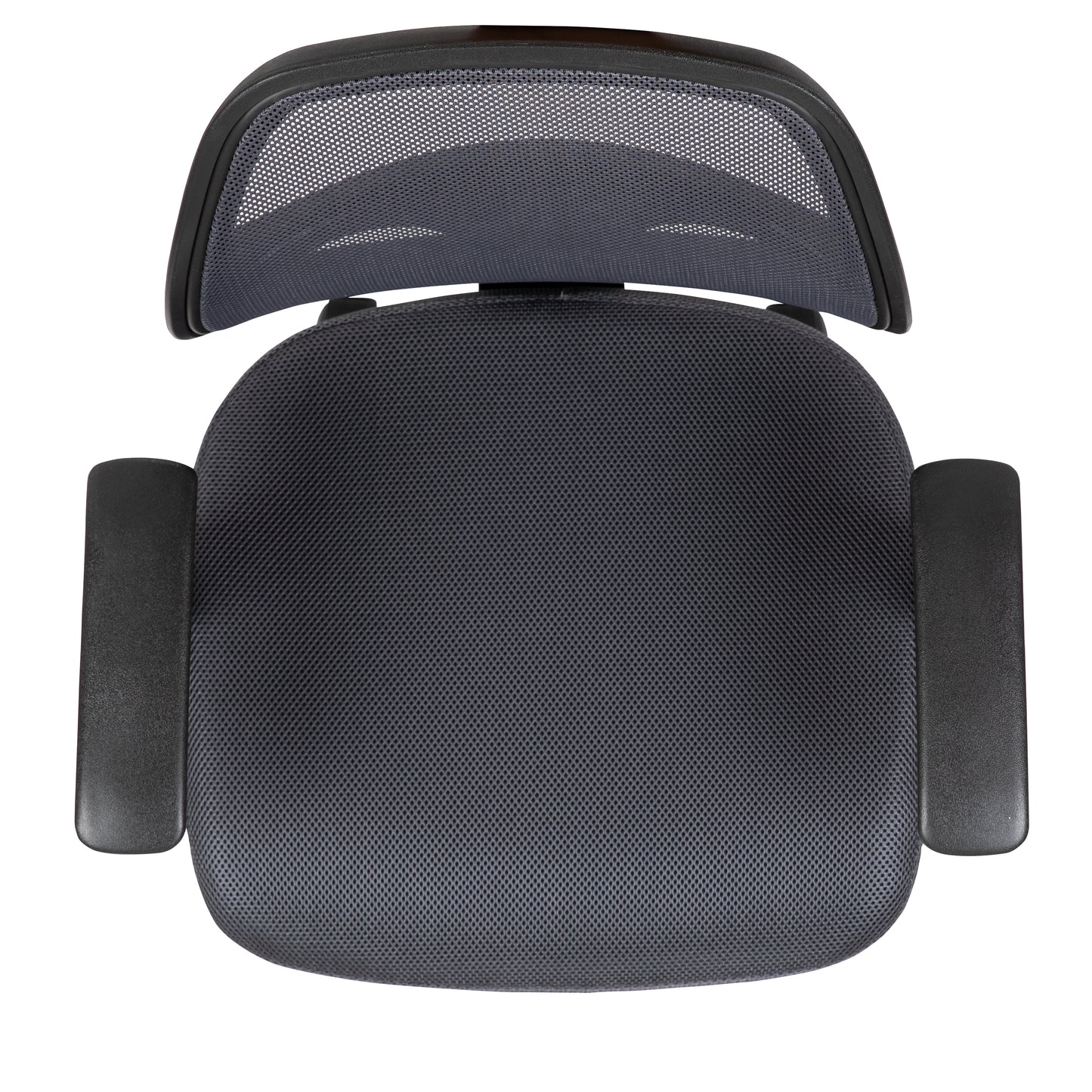 Flash Fundamentals Mid-Back Gray Mesh Swivel Ergonomic Task Office Chair with Arms Gray