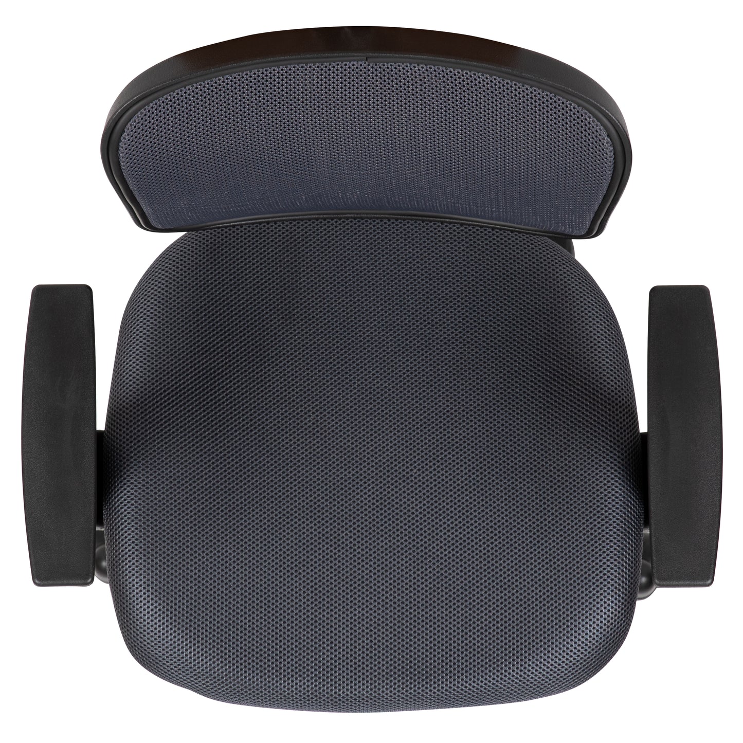 Flash Fundamentals Mid-Back Gray Mesh Swivel Task Office Chair with Pivot Back and Arms Gray