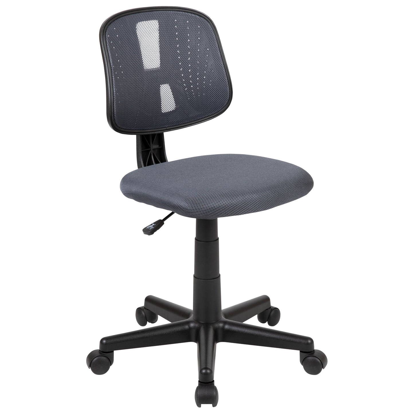 Flash Fundamentals Mid-Back Gray Mesh Swivel Task Office Chair with Pivot Back Gray