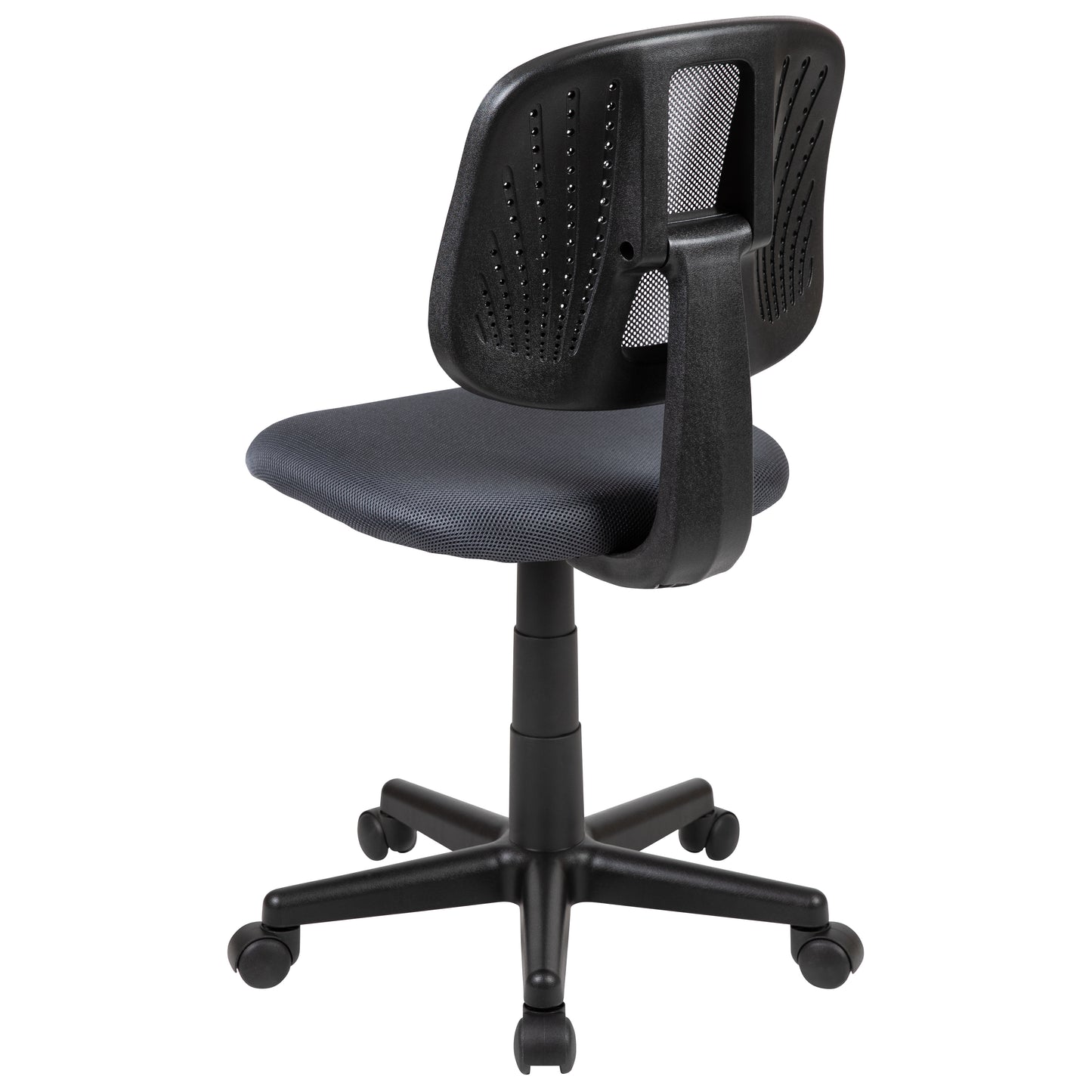 Flash Fundamentals Mid-Back Gray Mesh Swivel Task Office Chair with Pivot Back Gray