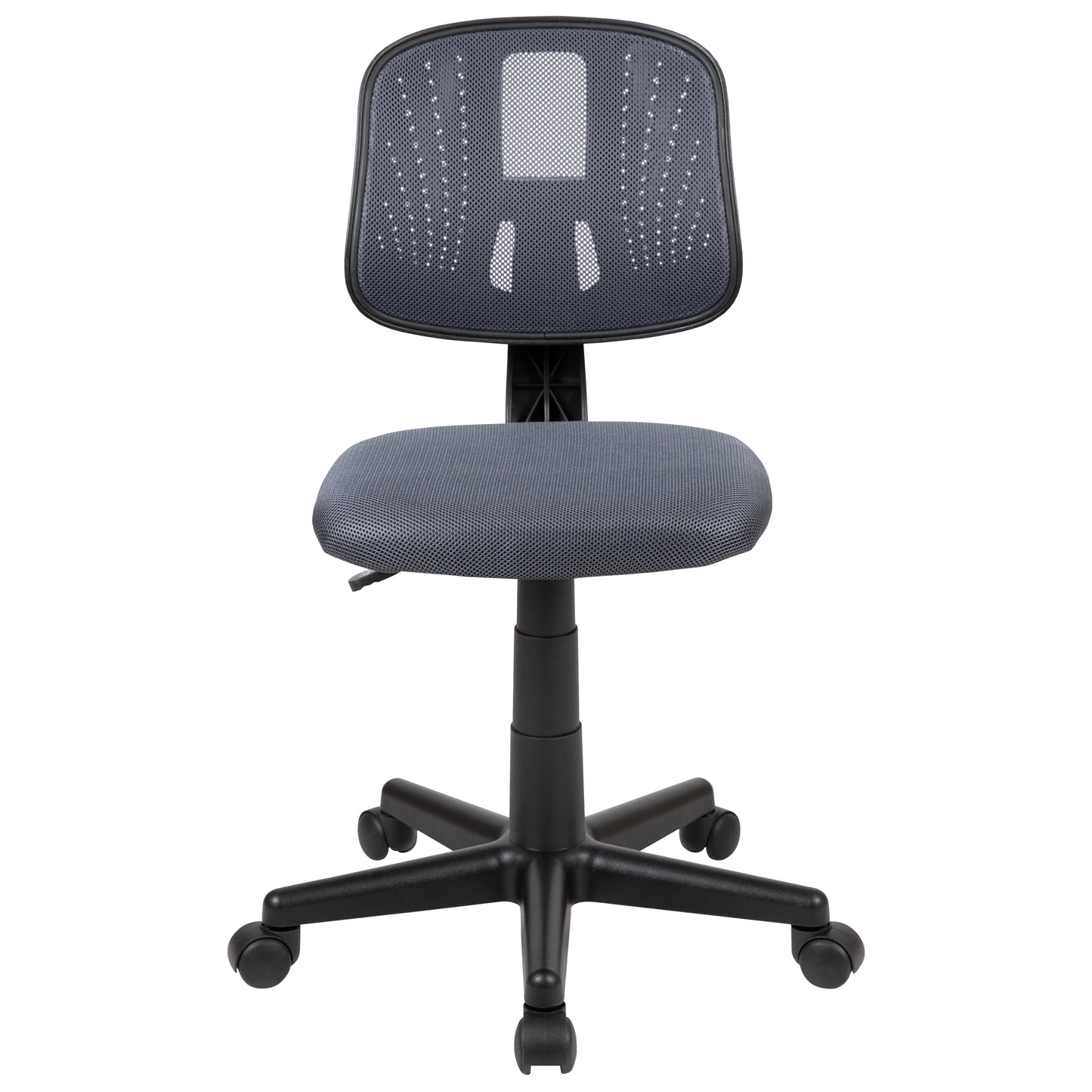 Flash Fundamentals Mid-Back Gray Mesh Swivel Task Office Chair with Pivot Back Gray