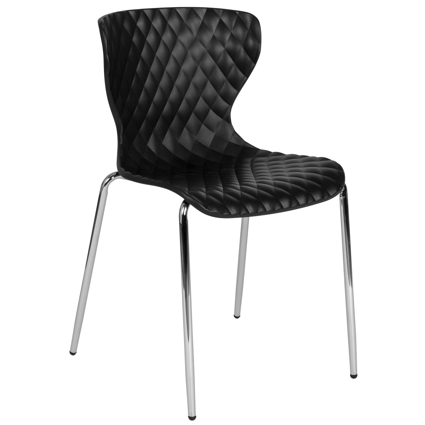 Lowell Contemporary Design Black Plastic Stack Chair Black
