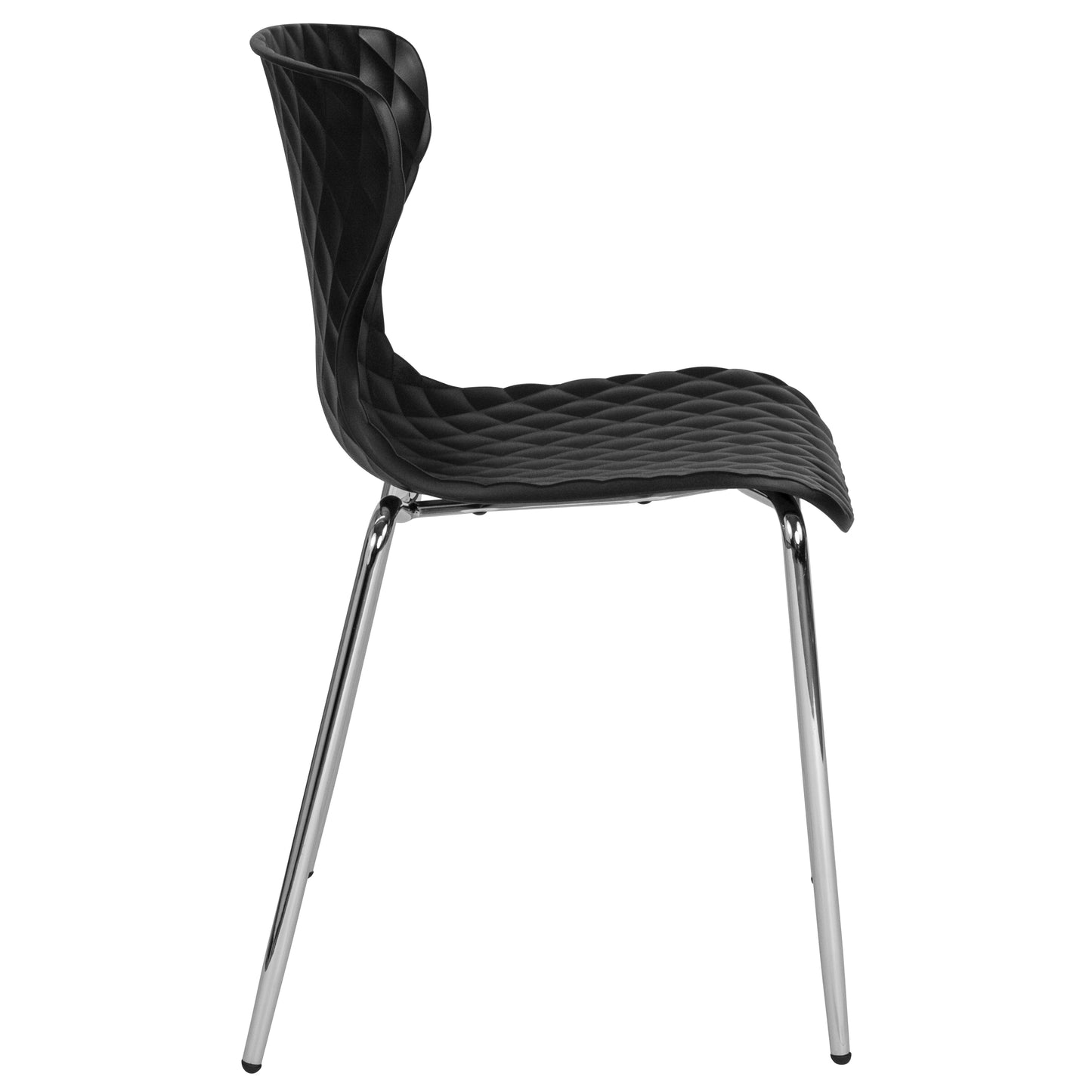 Lowell Contemporary Design Black Plastic Stack Chair Black