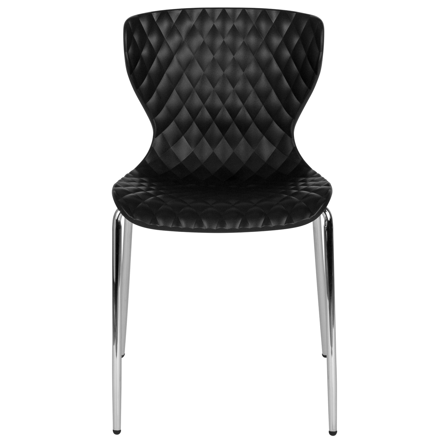 Lowell Contemporary Design Black Plastic Stack Chair Black