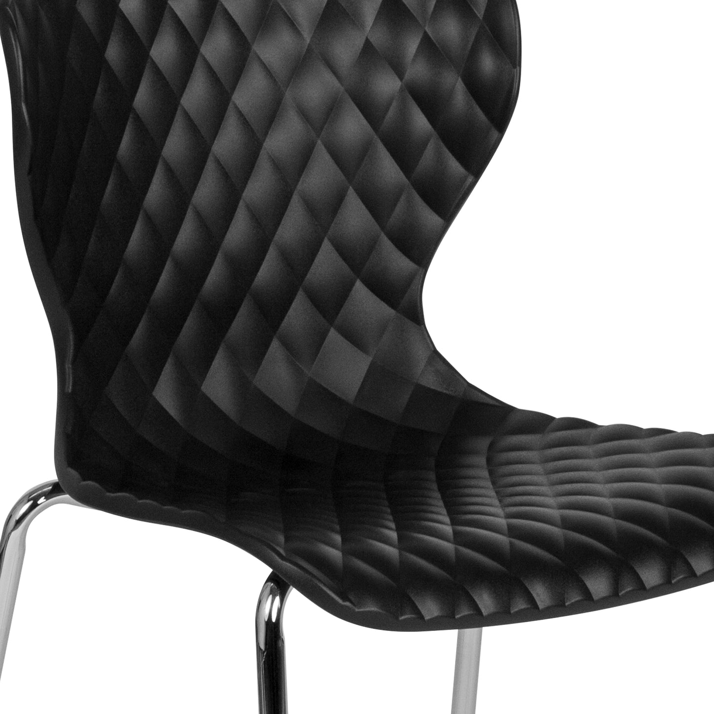 Lowell Contemporary Design Black Plastic Stack Chair Black