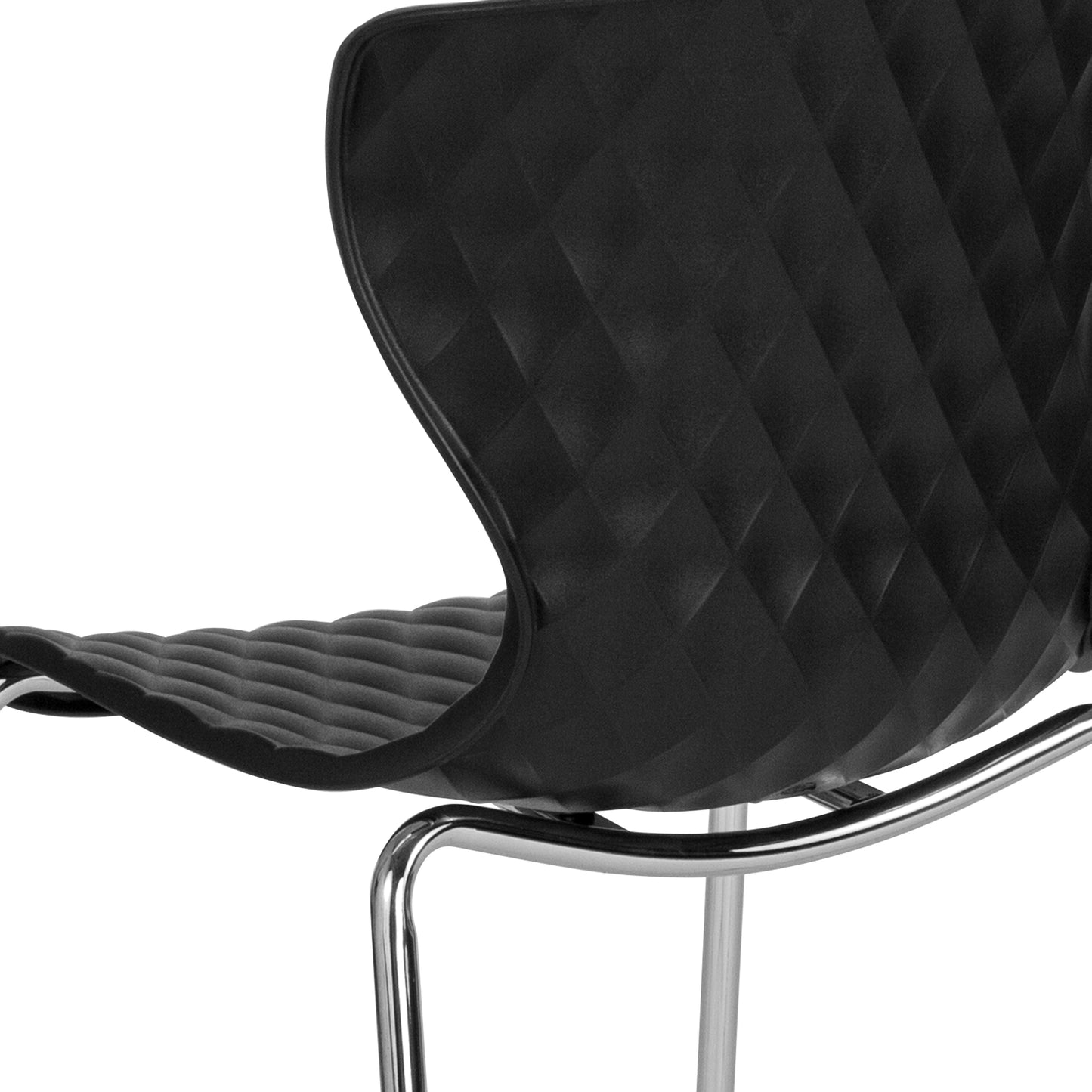 Lowell Contemporary Design Black Plastic Stack Chair Black