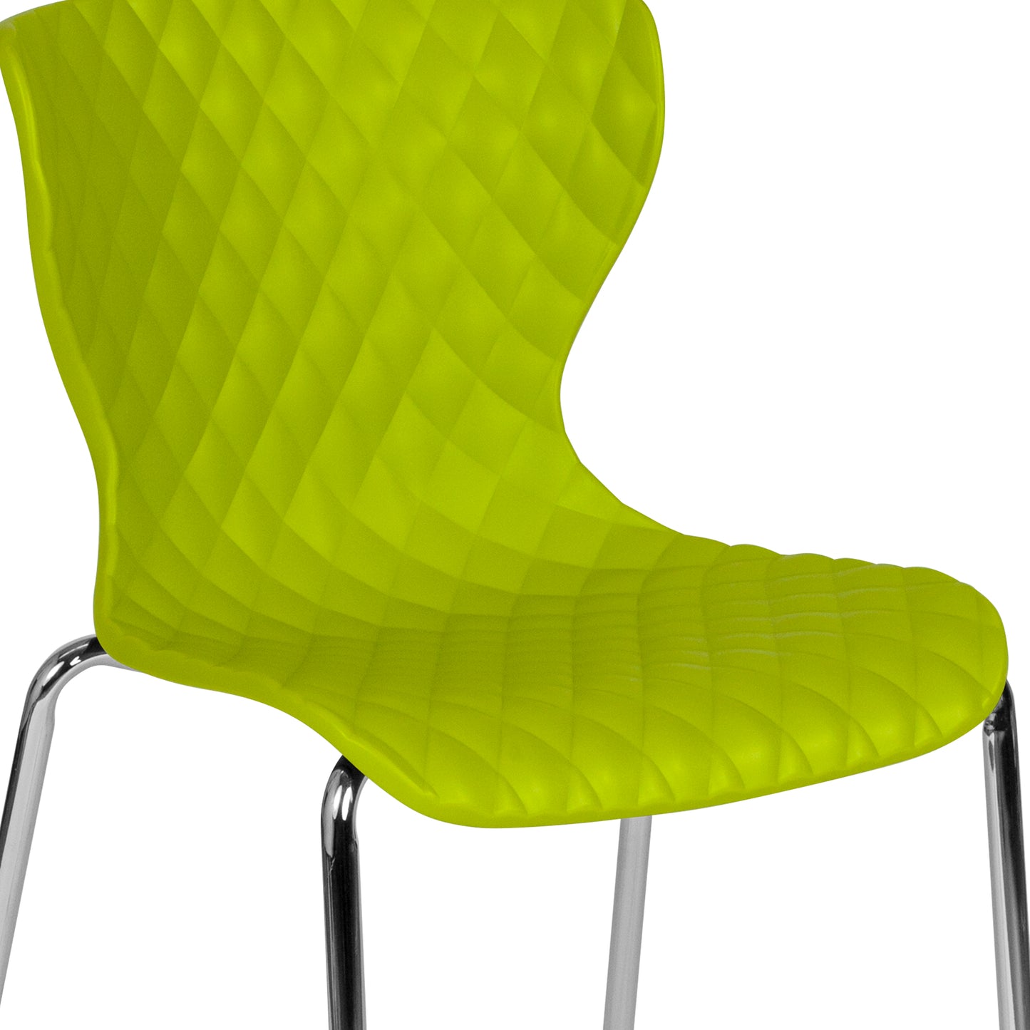 Lowell Contemporary Design Citrus Green Plastic Stack Chair Citrus Green
