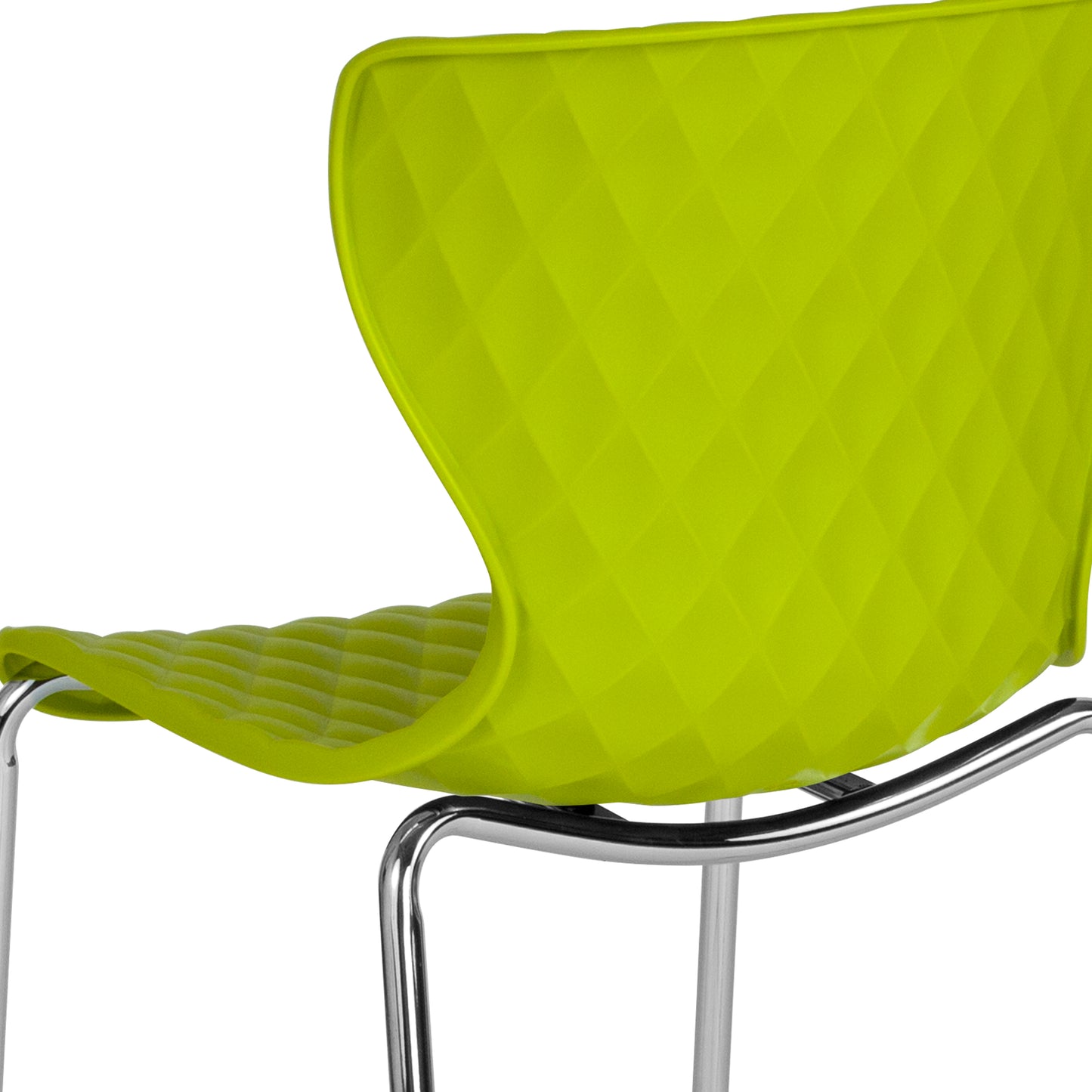 Lowell Contemporary Design Citrus Green Plastic Stack Chair Citrus Green