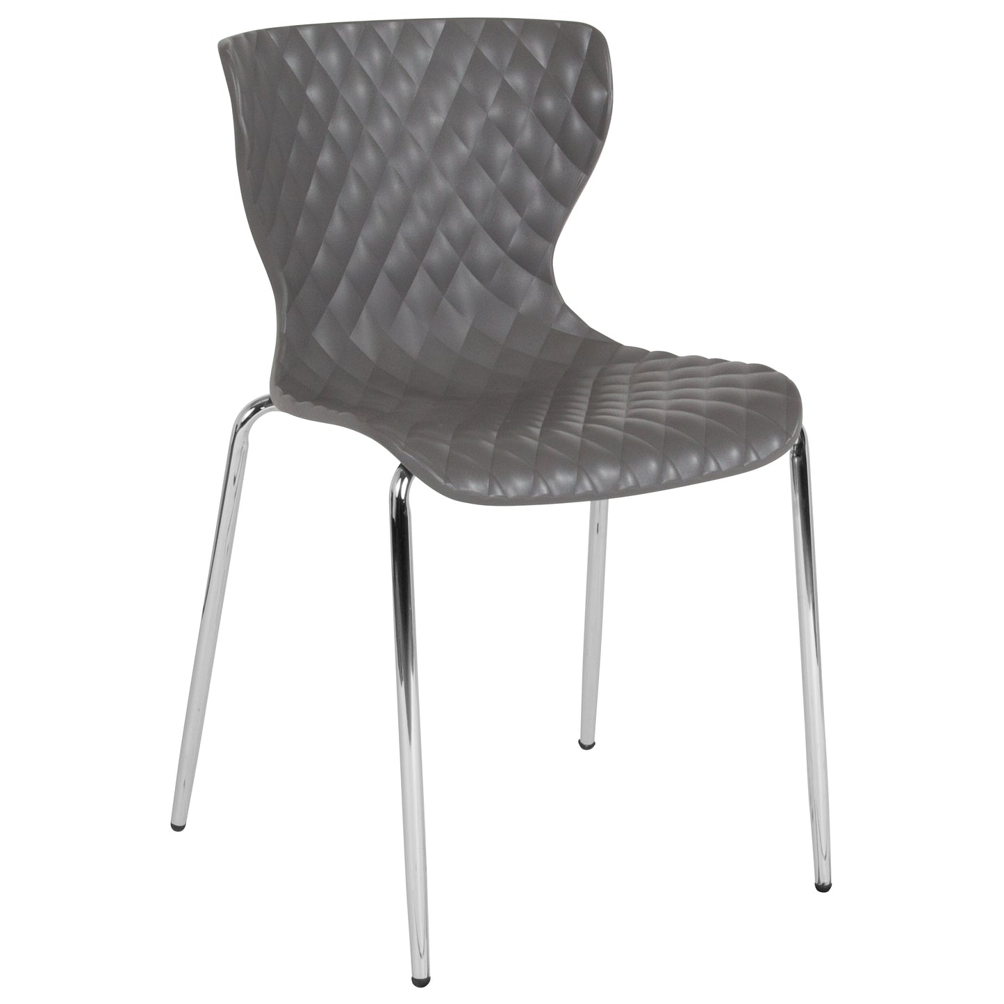 Lowell Contemporary Design Gray Plastic Stack Chair Gray