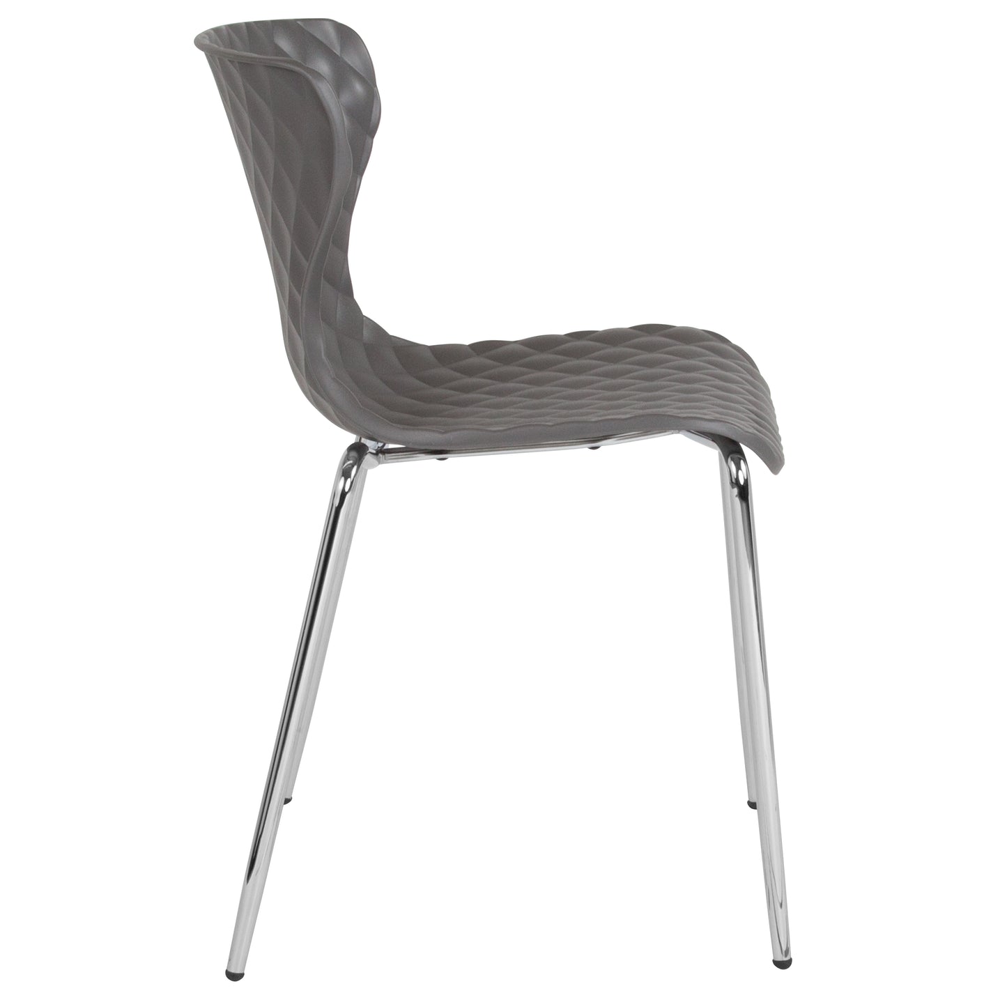 Lowell Contemporary Design Gray Plastic Stack Chair Gray