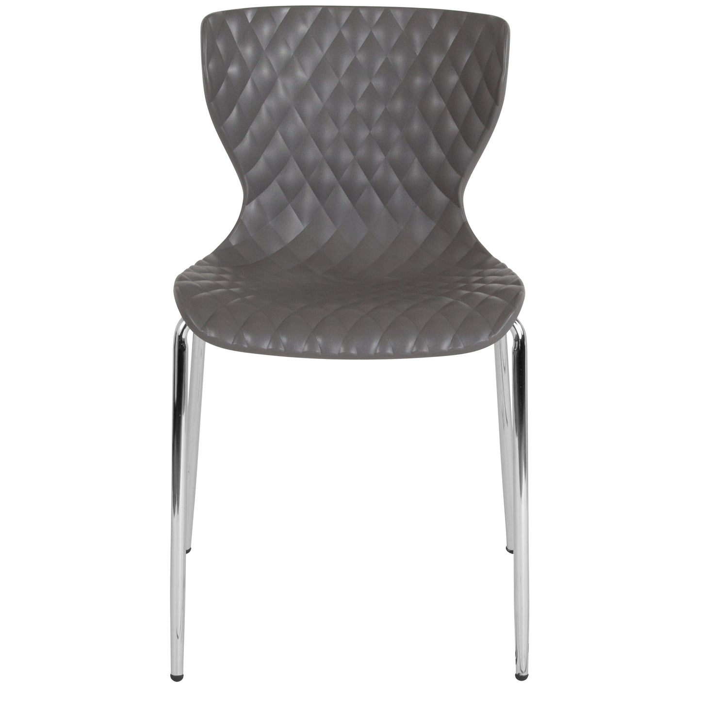 Lowell Contemporary Design Gray Plastic Stack Chair Gray