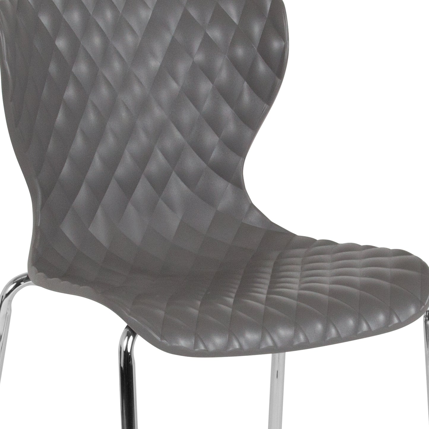 Lowell Contemporary Design Gray Plastic Stack Chair Gray