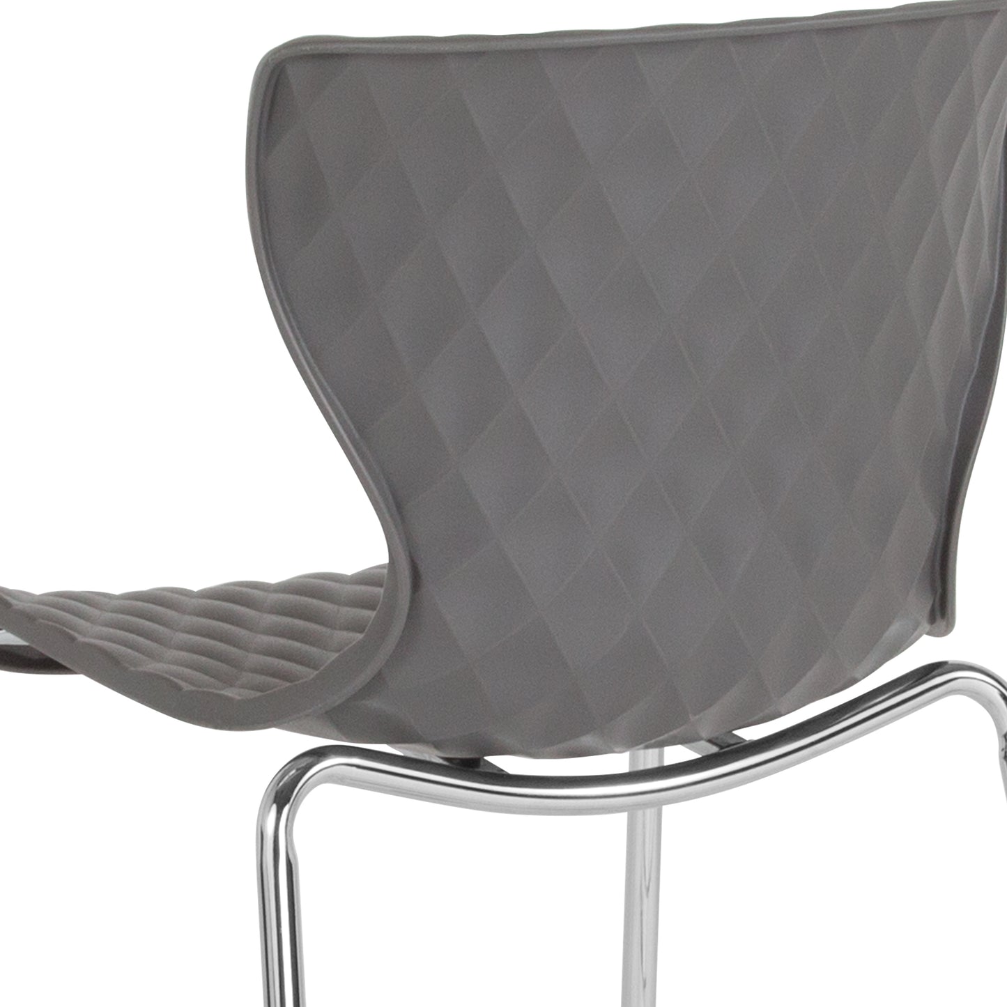 Lowell Contemporary Design Gray Plastic Stack Chair Gray