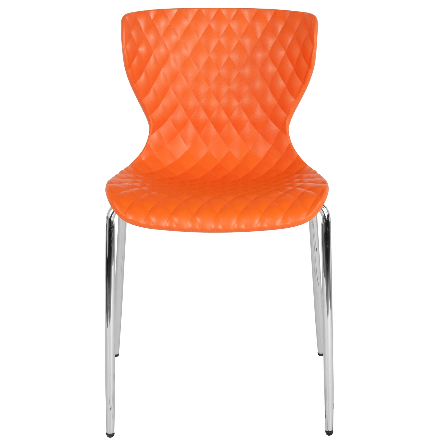 Lowell Contemporary Design Orange Plastic Stack Chair Orange LF-7-07C-ORNG-GG