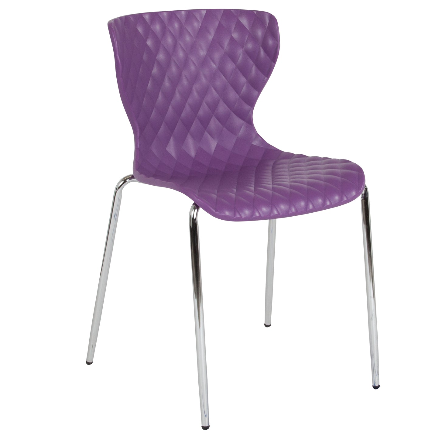 Lowell Contemporary Design Purple Plastic Stack Chair Purple