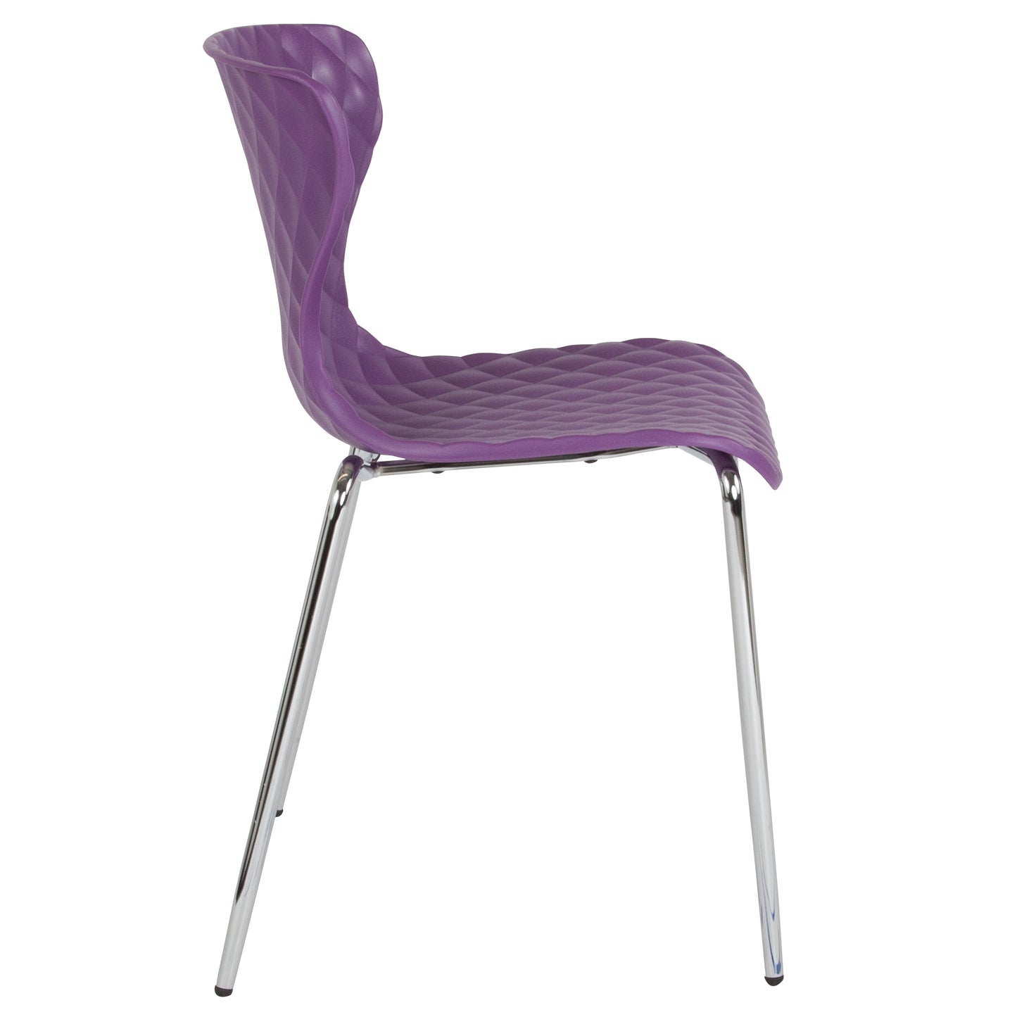 Lowell Contemporary Design Purple Plastic Stack Chair Purple