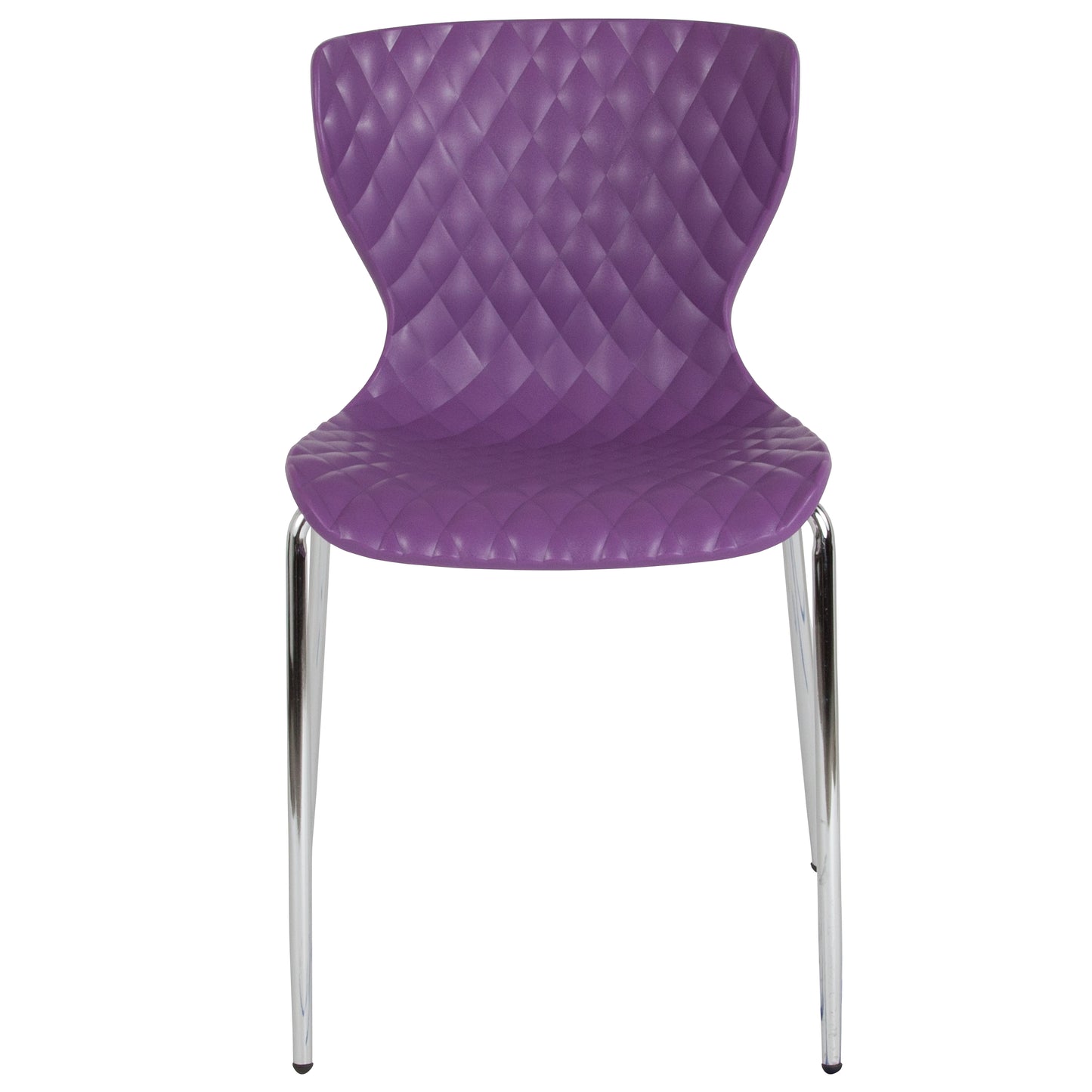 Lowell Contemporary Design Purple Plastic Stack Chair Purple
