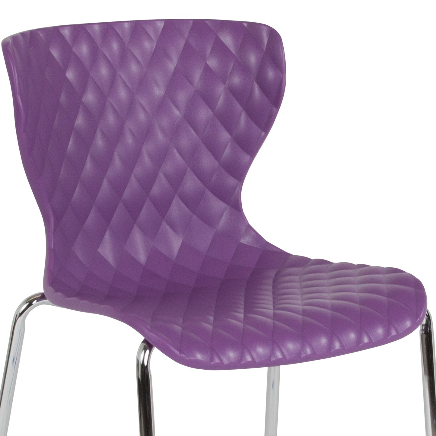 Lowell Contemporary Design Purple Plastic Stack Chair Purple