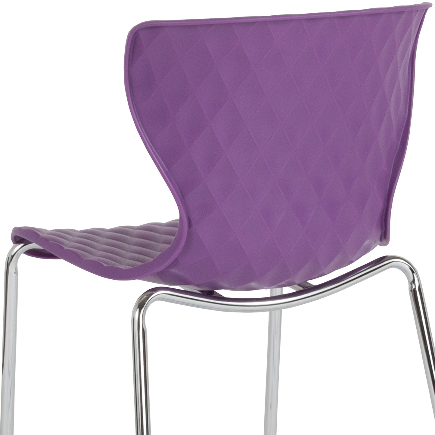 Lowell Contemporary Design Purple Plastic Stack Chair Purple
