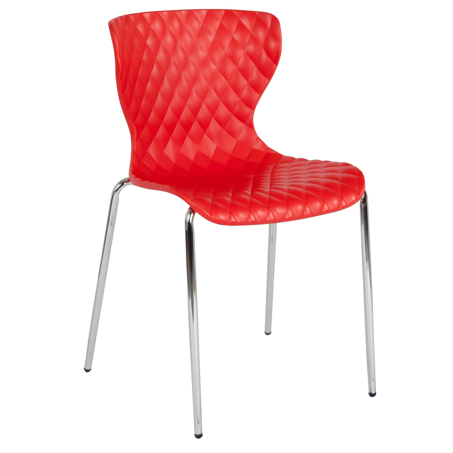Lowell Contemporary Design Red Plastic Stack Chair Red