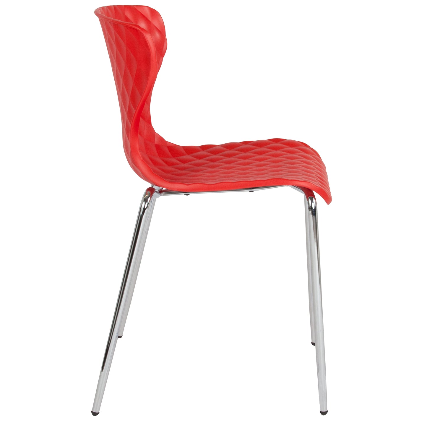 Lowell Contemporary Design Red Plastic Stack Chair Red