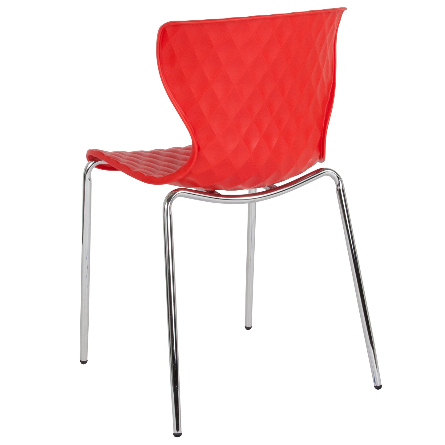 Lowell Contemporary Design Red Plastic Stack Chair Red