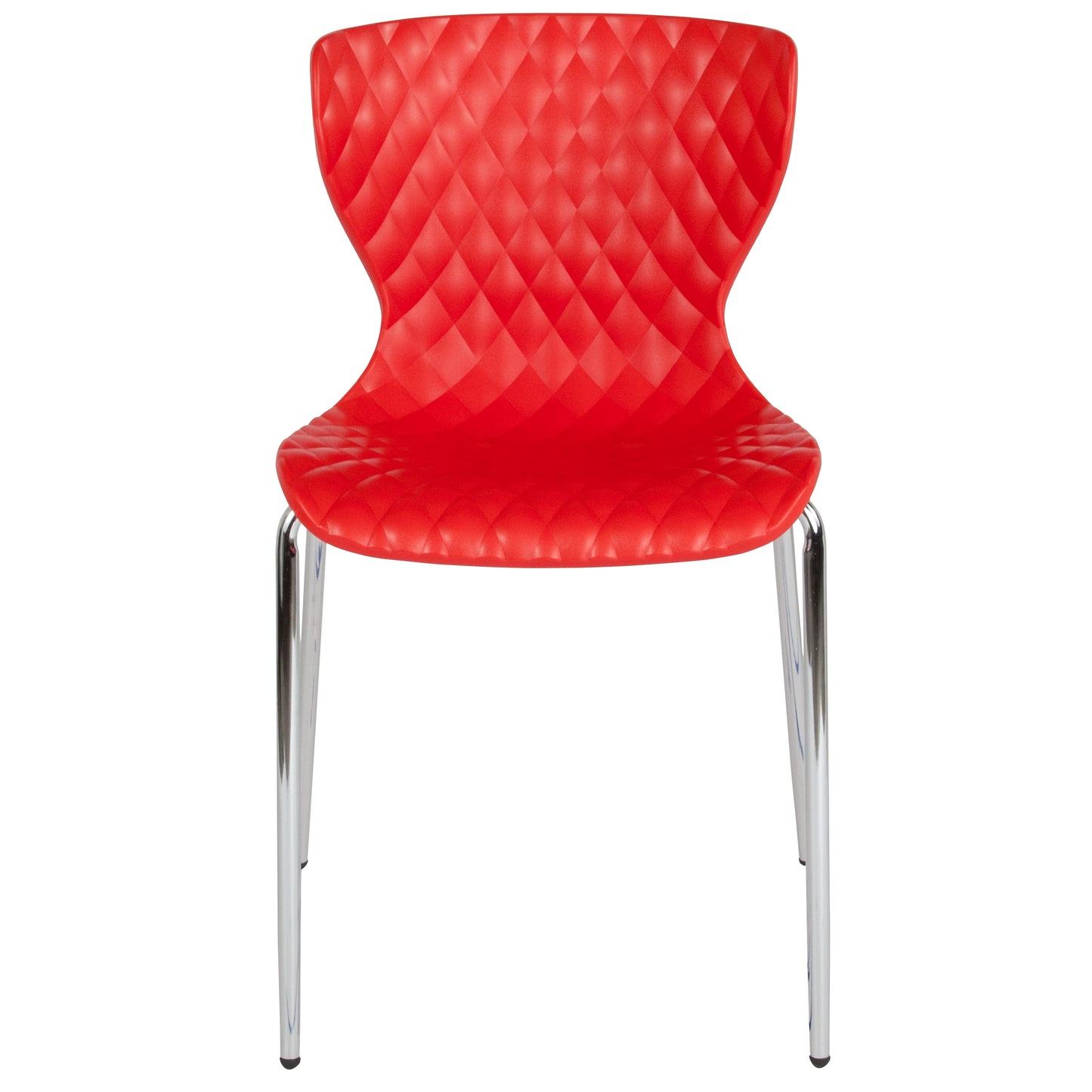 Lowell Contemporary Design Red Plastic Stack Chair Red