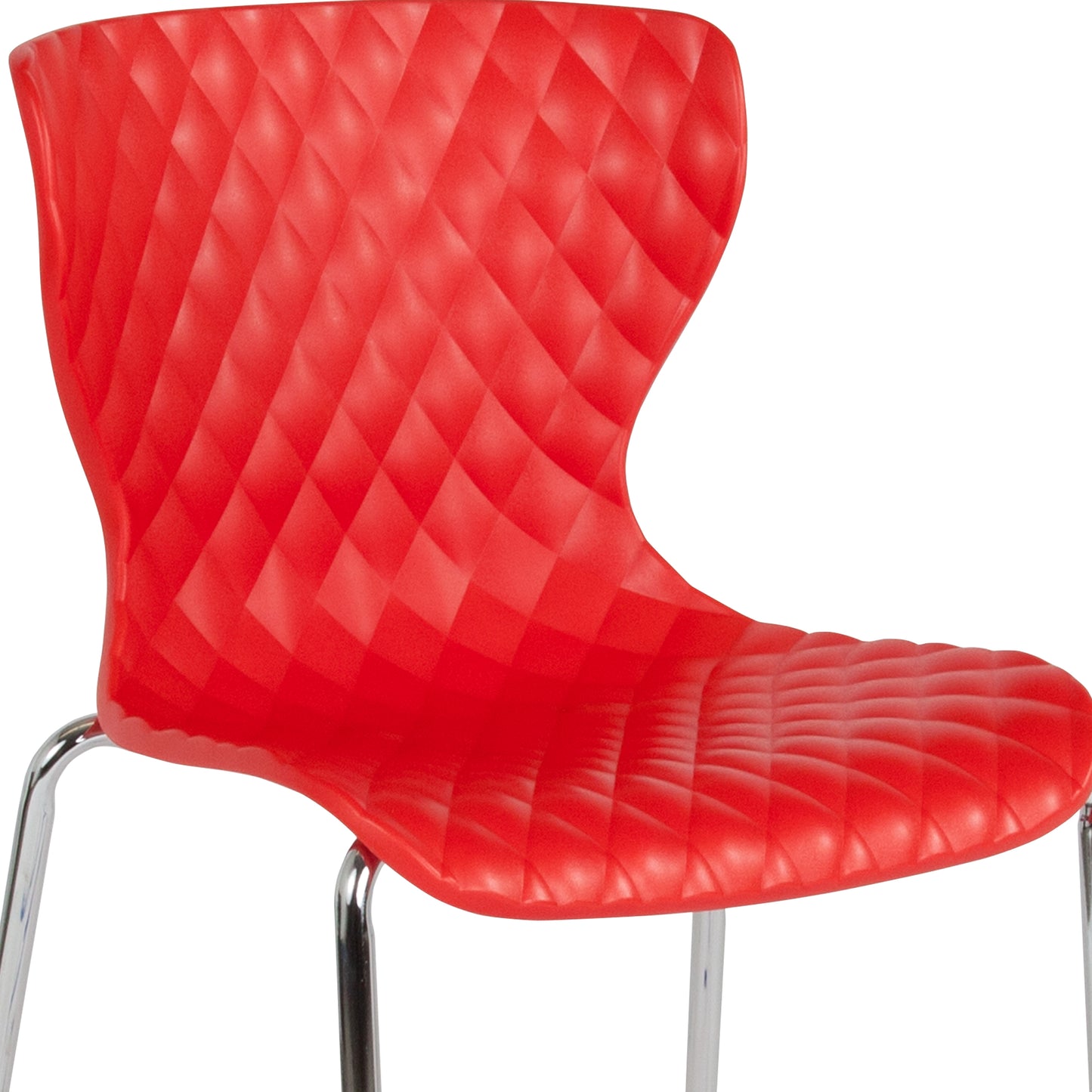 Lowell Contemporary Design Red Plastic Stack Chair Red