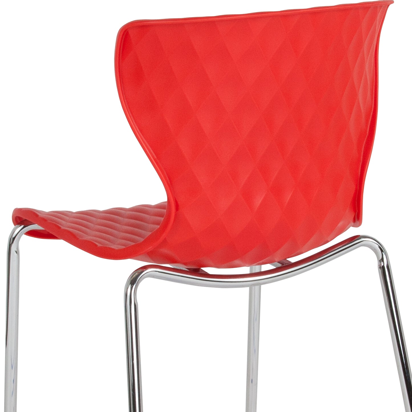 Lowell Contemporary Design Red Plastic Stack Chair Red