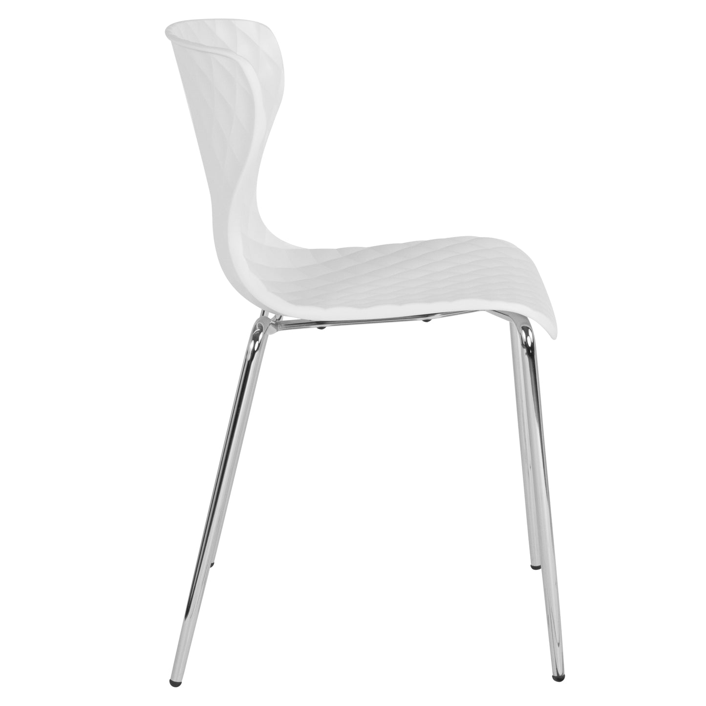 Lowell Contemporary Design White Plastic Stack Chair White