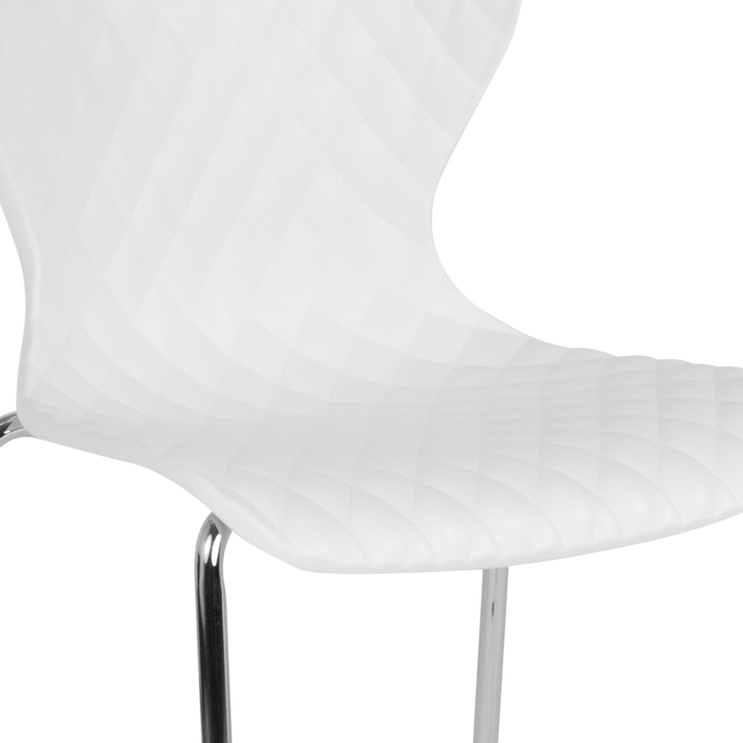 Lowell Contemporary Design White Plastic Stack Chair White