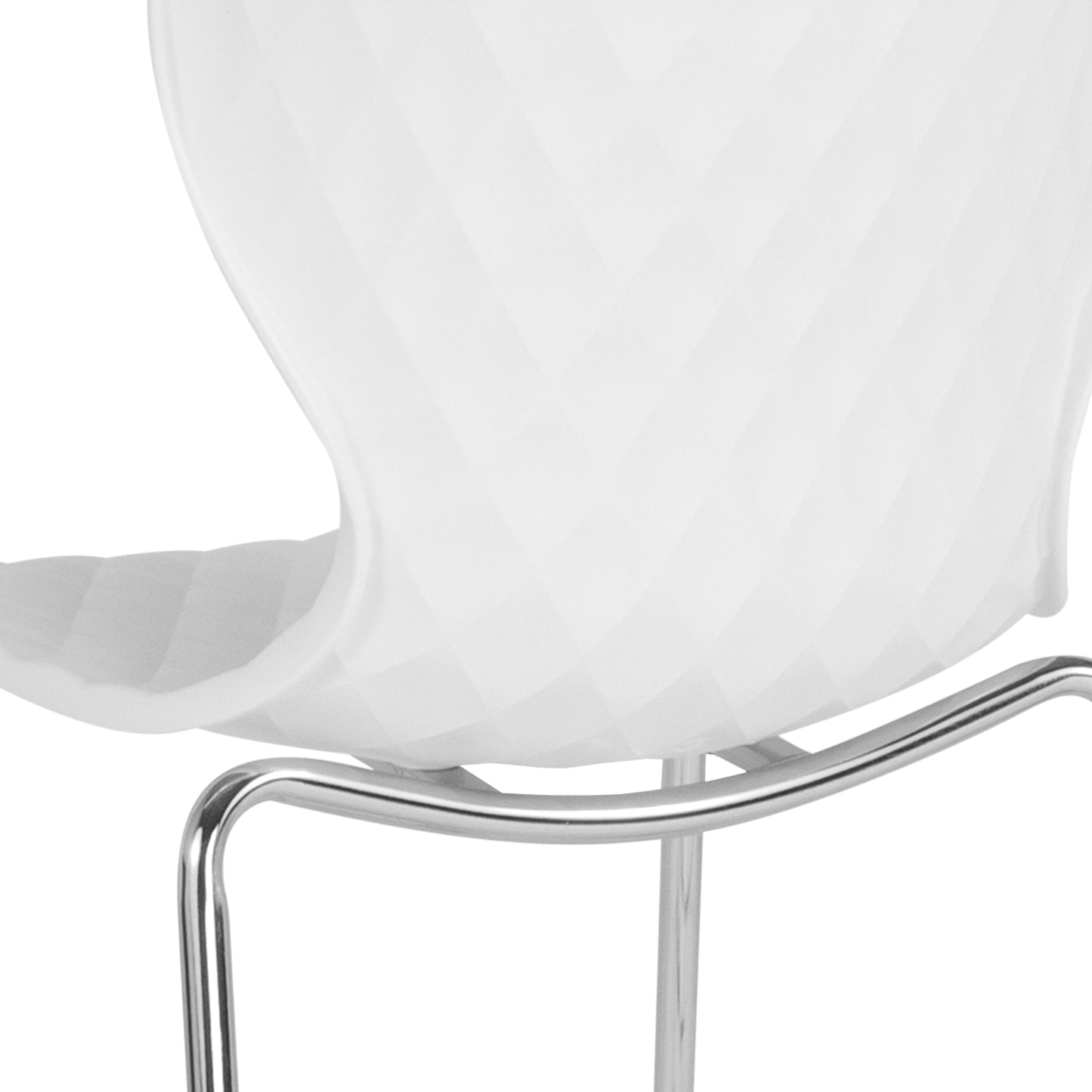 Lowell Contemporary Design White Plastic Stack Chair White