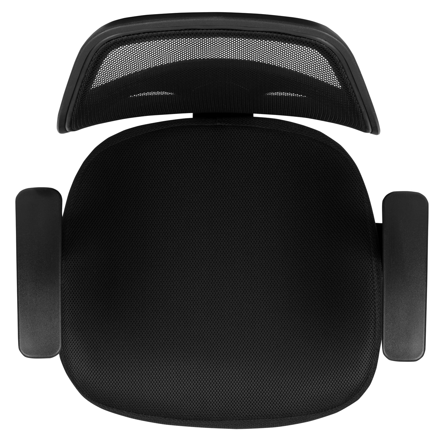 Mallard Mid-Back Black Mesh Swivel Ergonomic Task Office Chair with T-Arms - Desk Chair Black