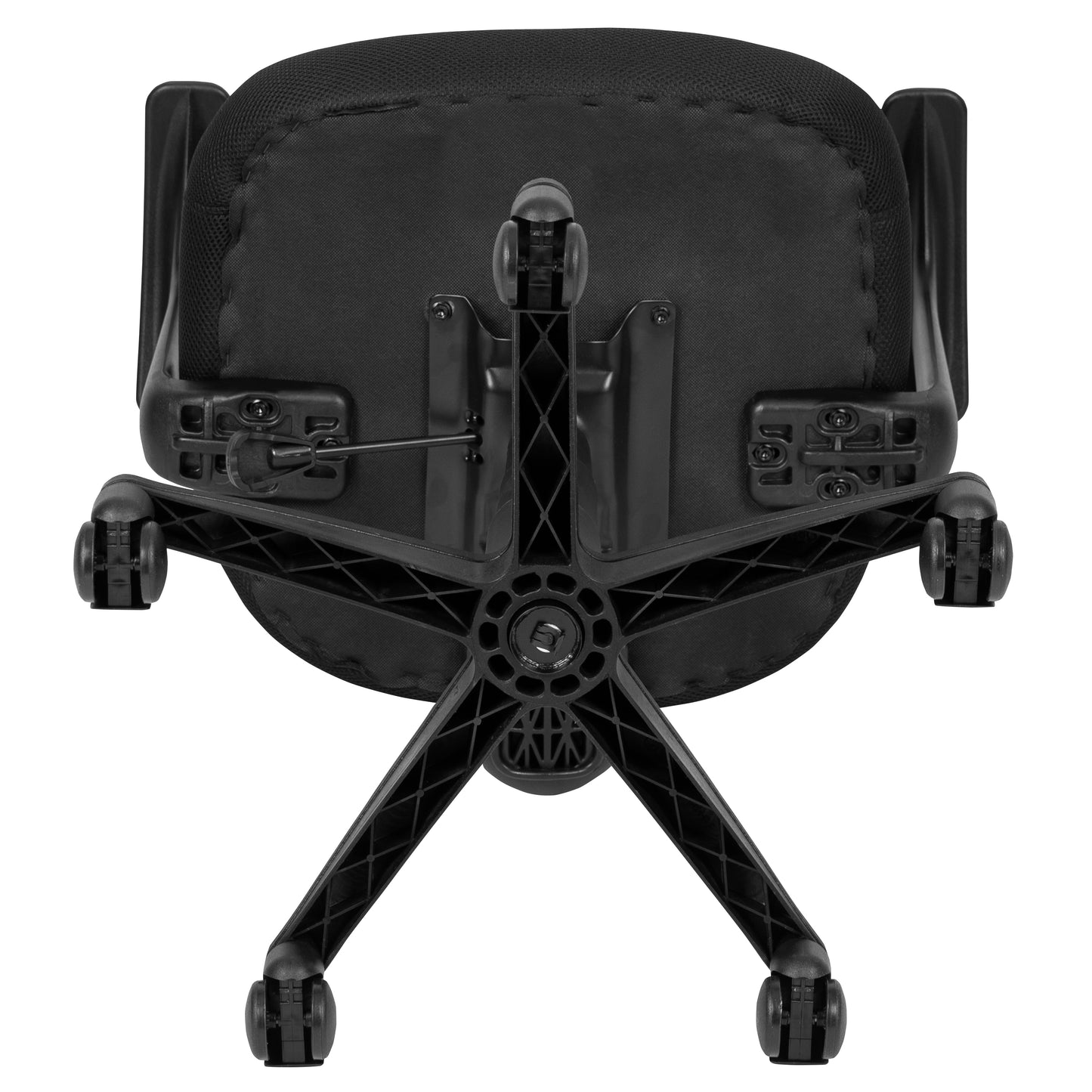 Mallard Mid-Back Black Mesh Swivel Ergonomic Task Office Chair with T-Arms - Desk Chair Black