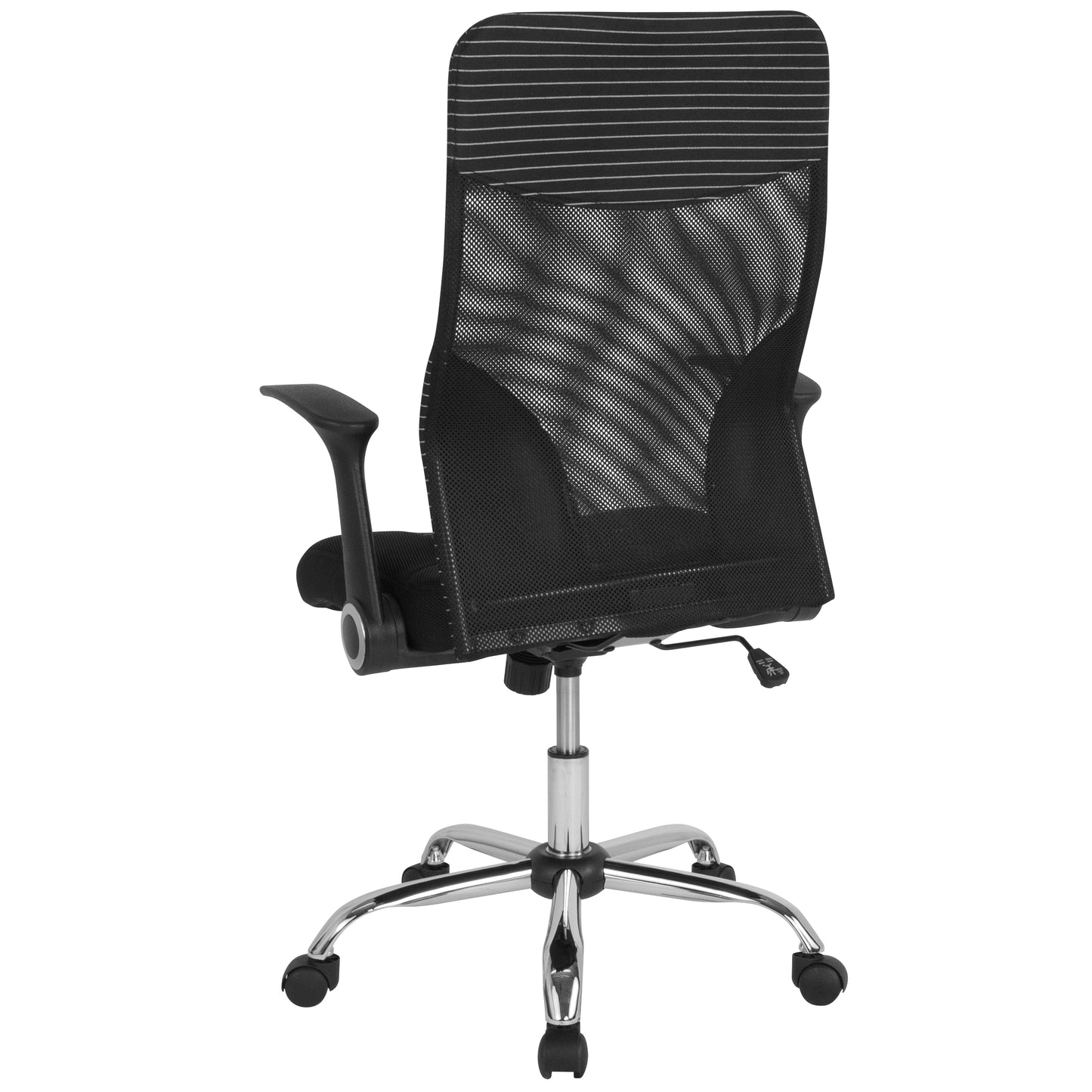 Milford High Back Ergonomic Office Chair with Contemporary Mesh Design in Black and White Black and White