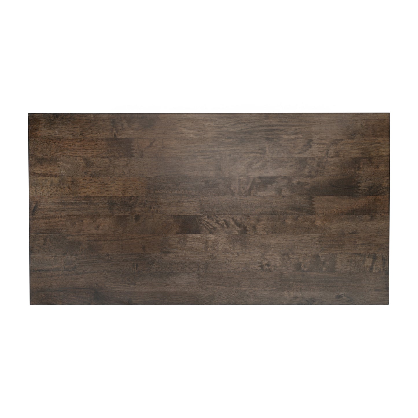 Eli Solid Wood Farmhouse Coffee Table, Trestle Style Accent Table in Dark Gray Dark Gray