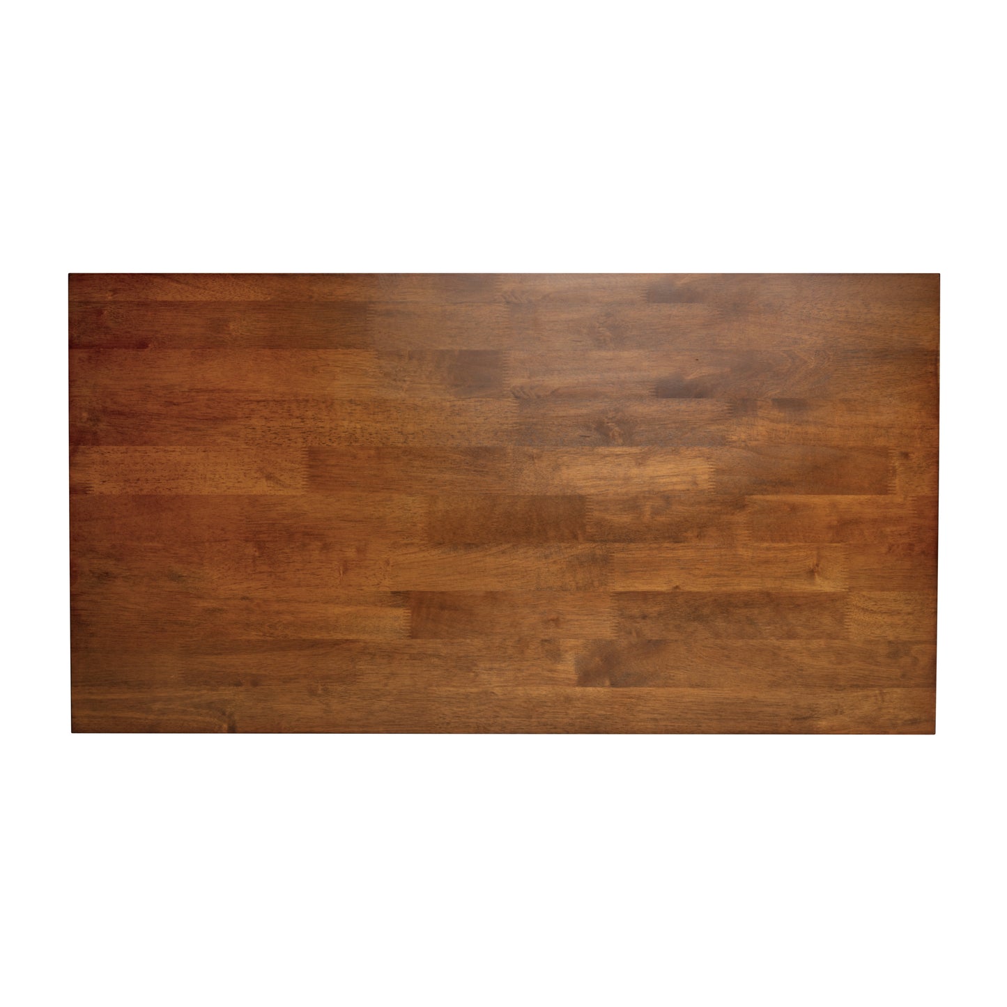 Eli Solid Wood Farmhouse Coffee Table, Trestle Style Accent Table in Walnut Walnut