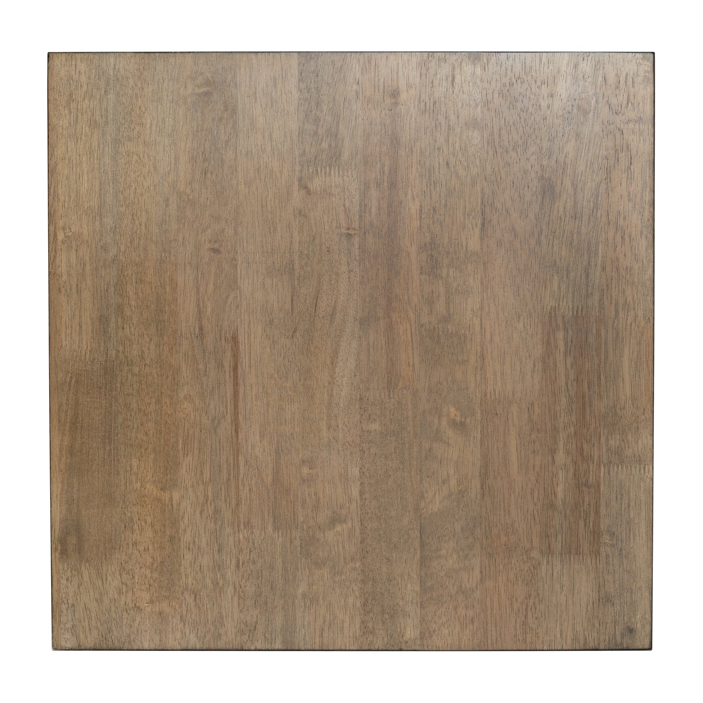 Eli Solid Wood Farmhouse End Table, Trestle Style Accent Table in Rustic Brown Rustic Brown