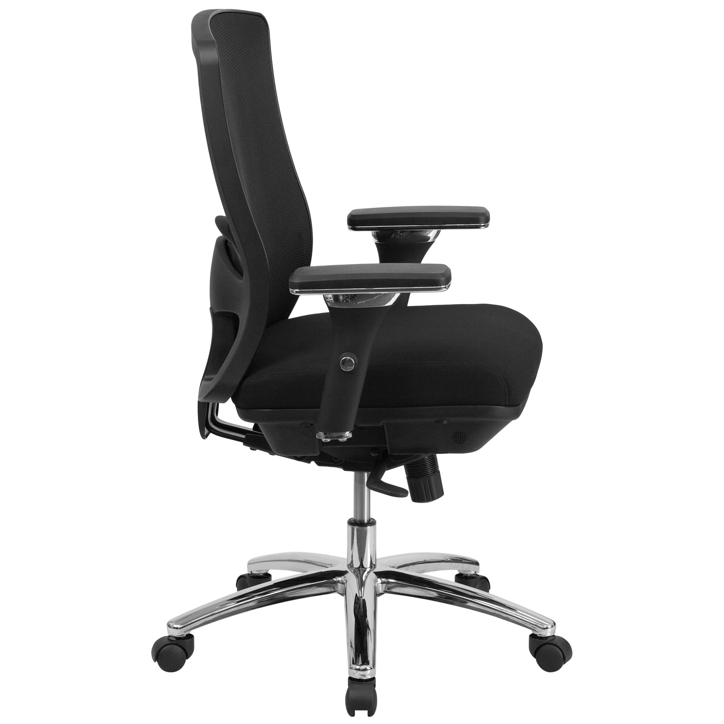 HERCULES Series 24/7 Intensive Use Big & Tall 350 lb. Rated Black Mesh Multifunction Swivel Ergonomic Office Chair Black