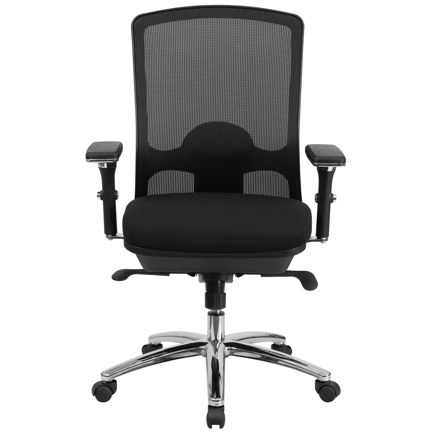 HERCULES Series 24/7 Intensive Use Big & Tall 350 lb. Rated Black Mesh Multifunction Swivel Ergonomic Office Chair Black