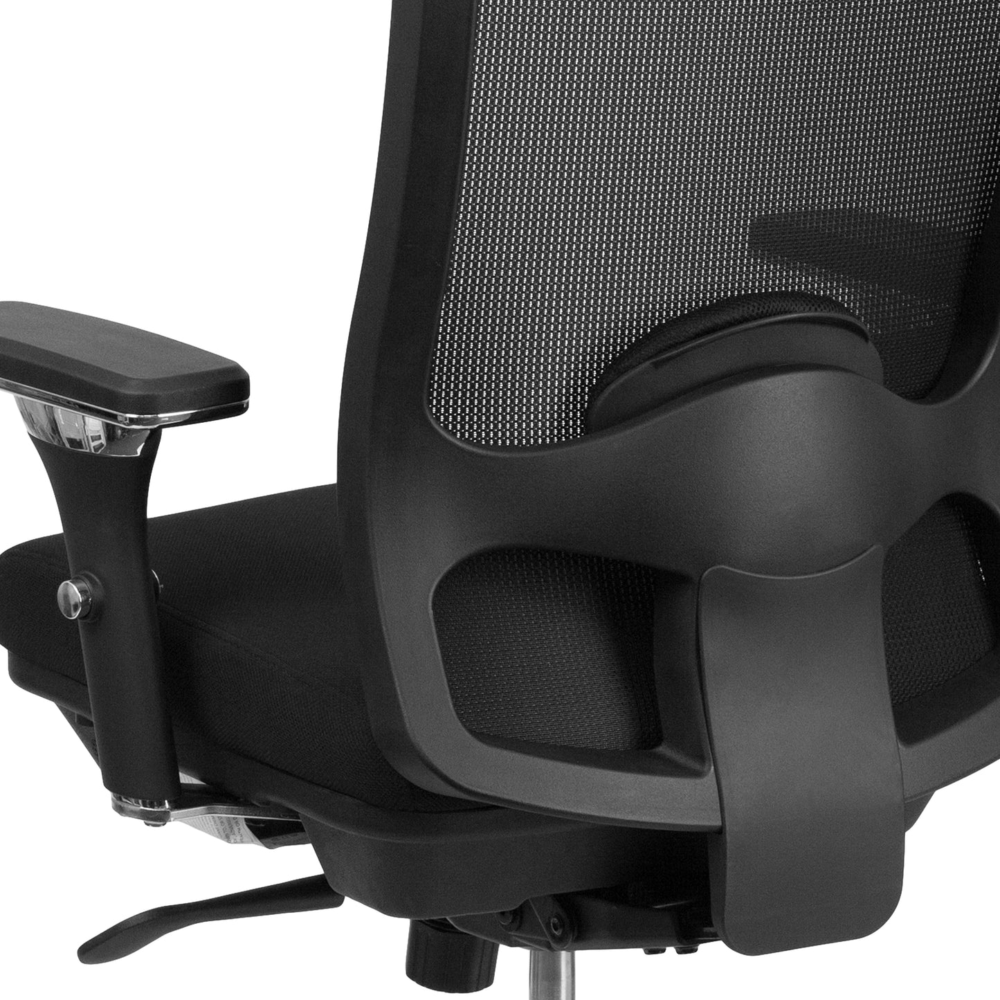 HERCULES Series 24/7 Intensive Use Big & Tall 350 lb. Rated Black Mesh Multifunction Swivel Ergonomic Office Chair Black