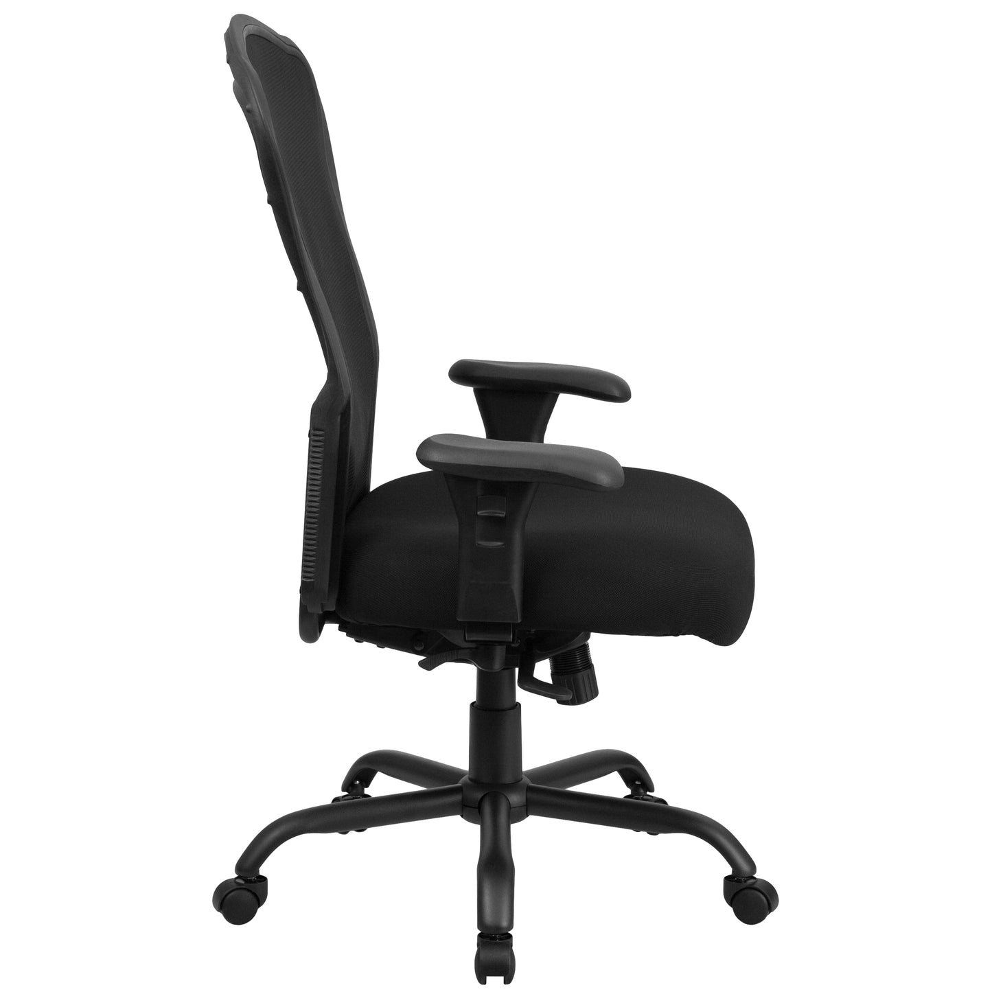 HERCULES Series 24/7 Intensive Use Big & Tall 400 lb. Rated Black Mesh Multifunction Synchro-Tilt Ergonomic Office Chair Black