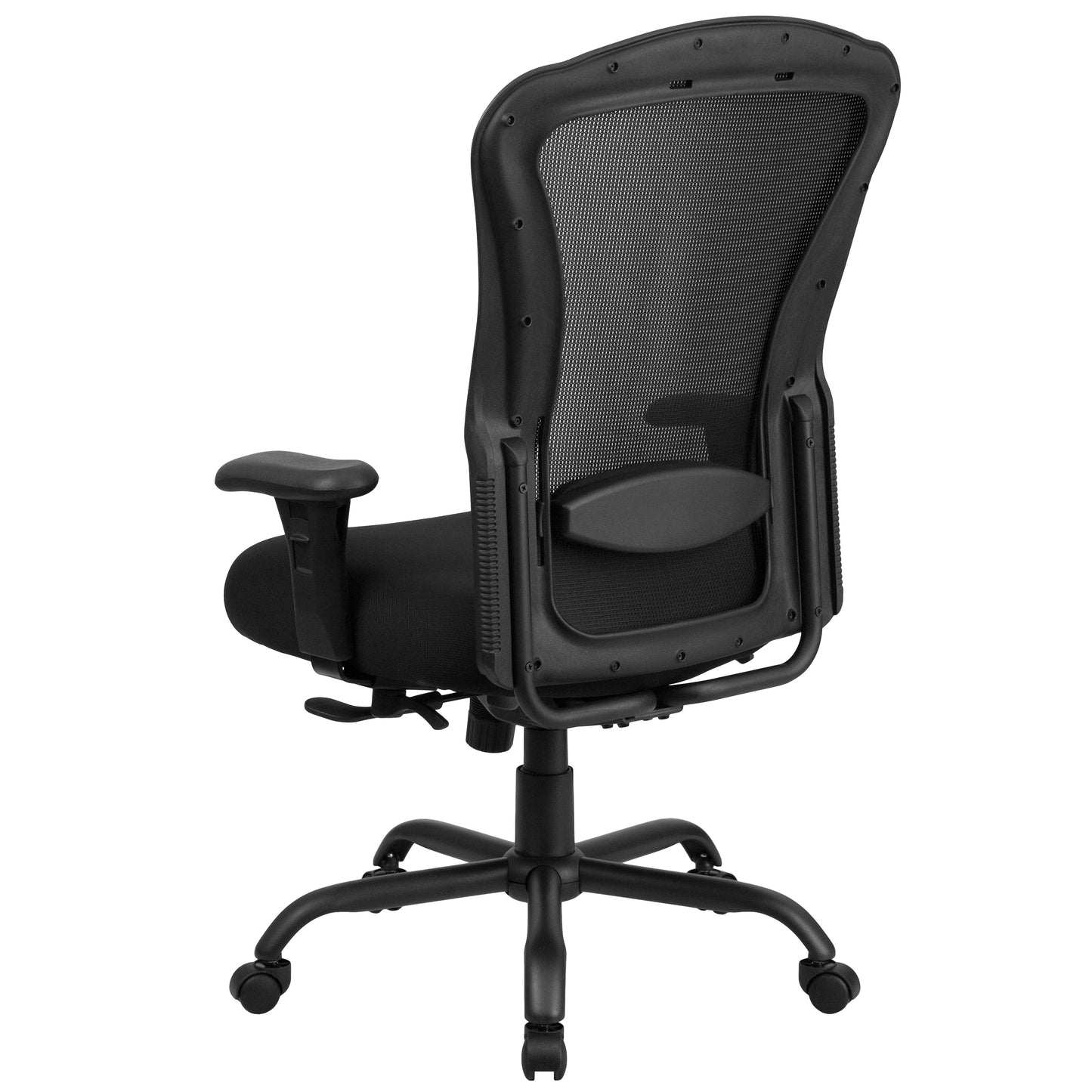 HERCULES Series 24/7 Intensive Use Big & Tall 400 lb. Rated Black Mesh Multifunction Synchro-Tilt Ergonomic Office Chair Black